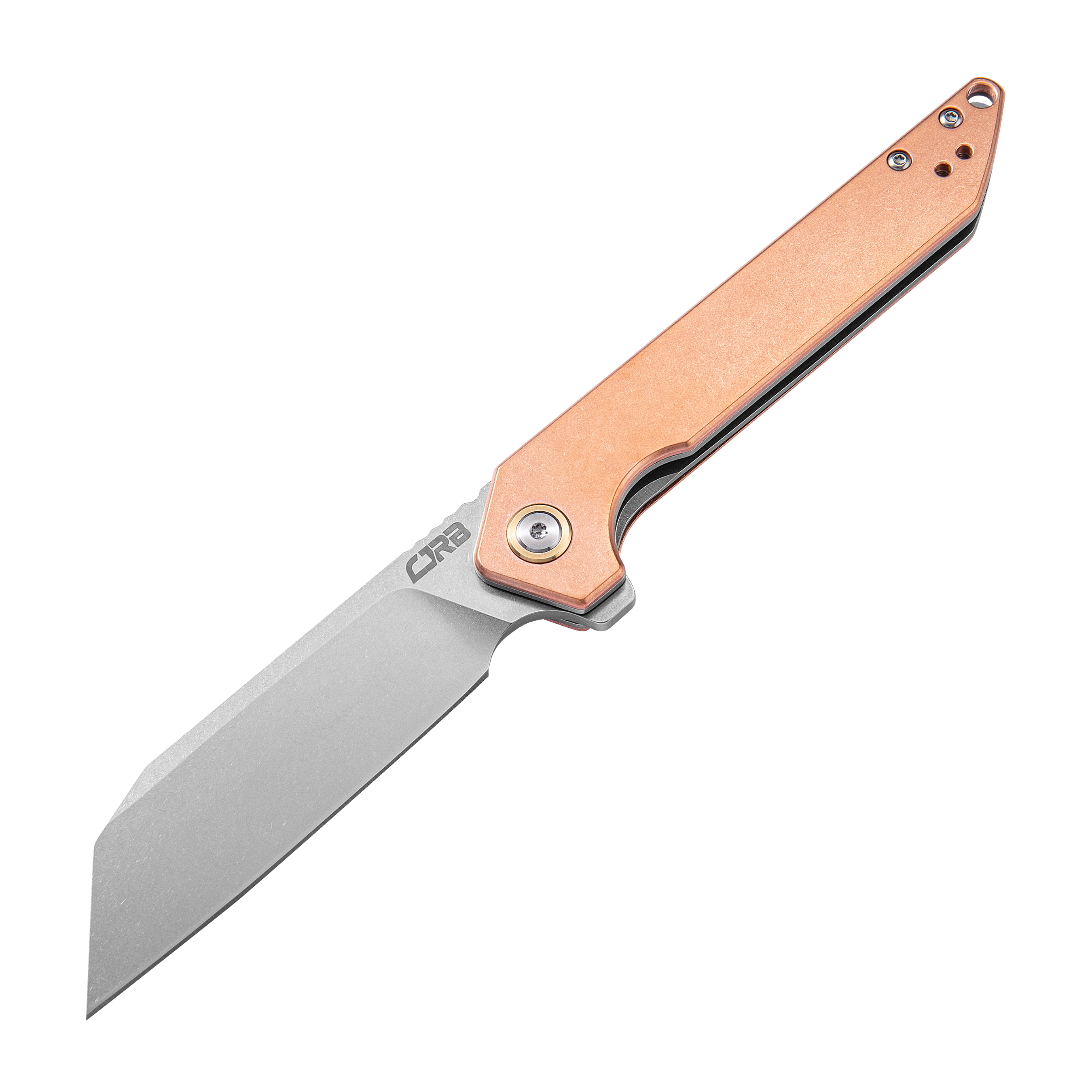 CJRB Rampart J1907 D2/AR-RPM9 Blade Copper Handle Folding Knives