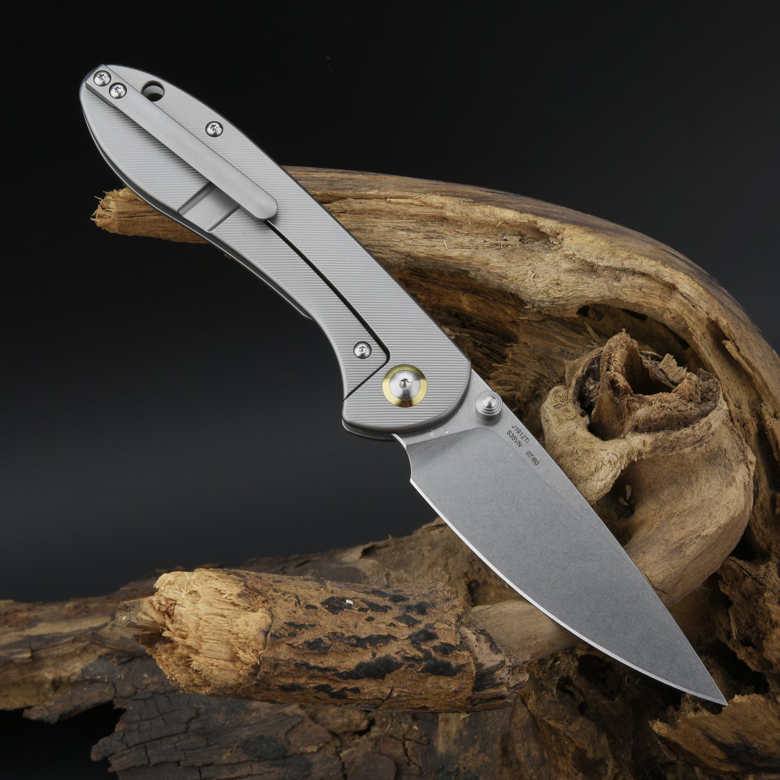 CJRB Feldspar J1912TI-GY S35VN Blade Titanium Handle Folding Knives(Limited Edition)