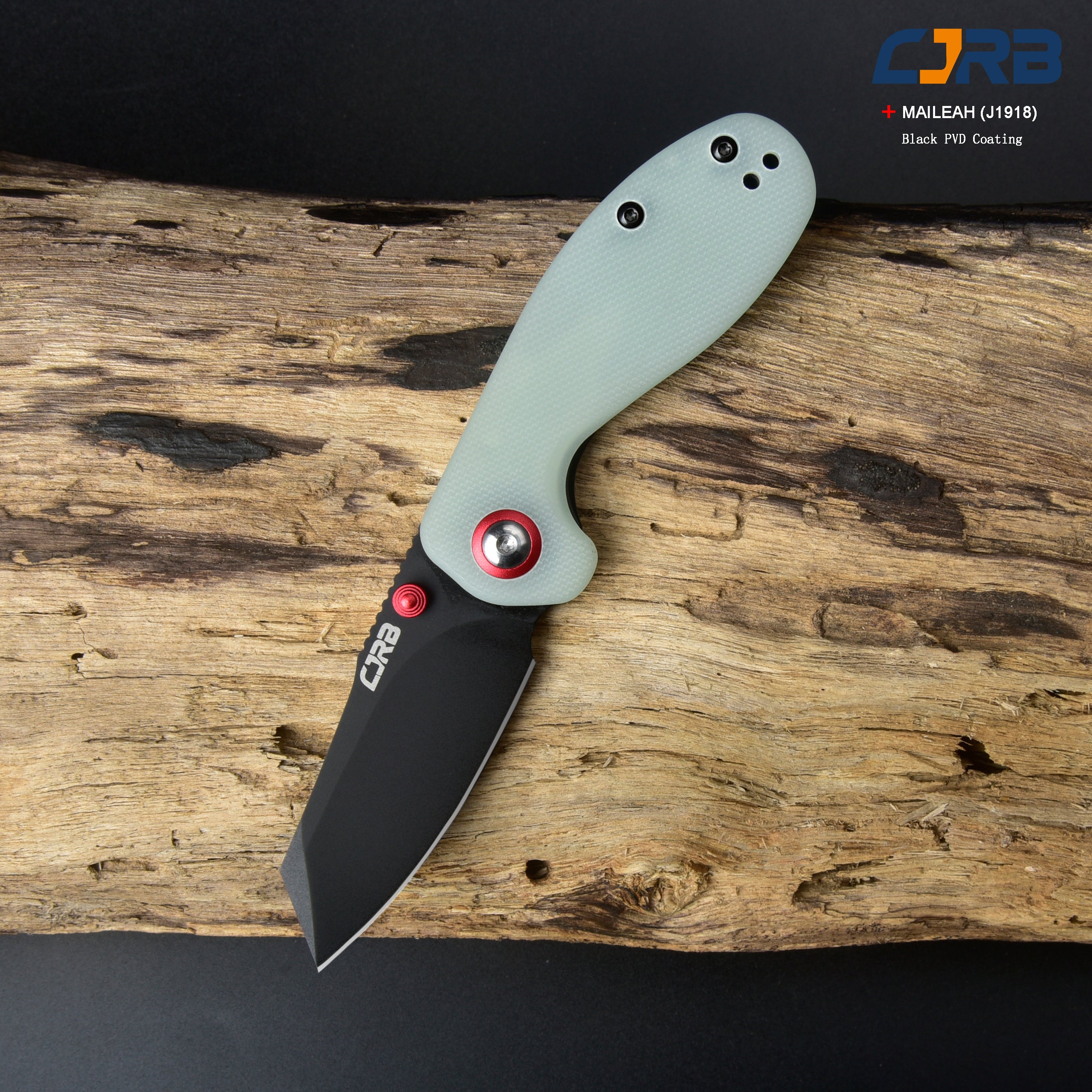 CJRB Maileah J1918 AR-RPM9 Steel Black Pvd Blade G10 Handle Folding Knives