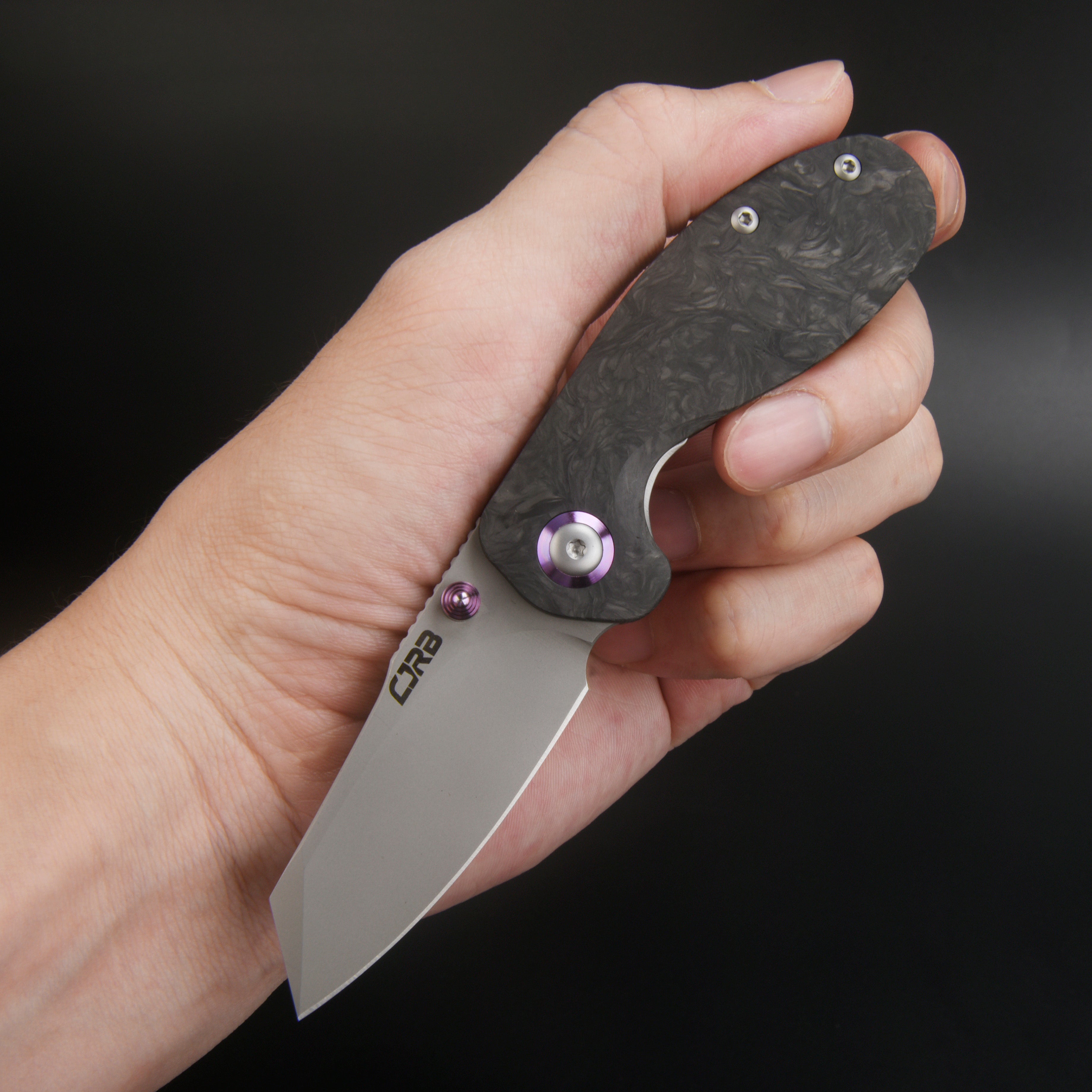 CJRB Maileah J1918 M390 Blade Marbled Carbon Fiber Handle Folding Knives(Limited Edition)