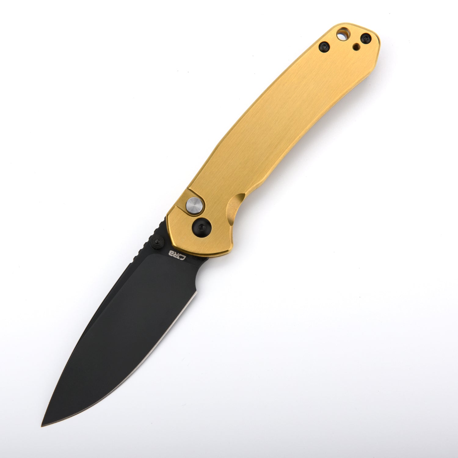 CJRB Pyrite J1925 AR-RPM9 Steel Blade Steel Handle Folding Knives Brass Colorer