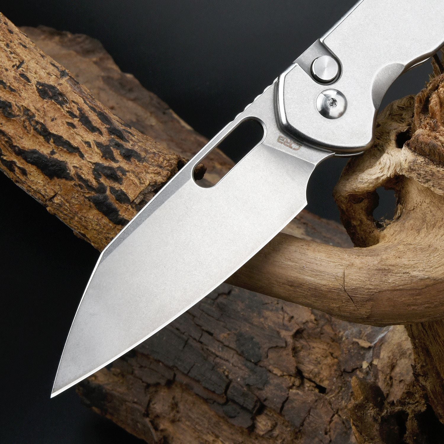 CJRB Pyrite-Alt Wharncliffe J1925A AR-RPM9 Steel Blade Steel Handle Folding Knives