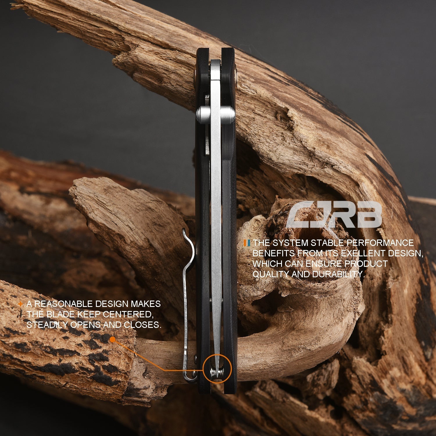 CJRB Feldspar J1912 AR-RPM9 Blade G10(Contoured & Cnc Pattern Texture) Handle Folding Knives - Black (J1912-BKC)