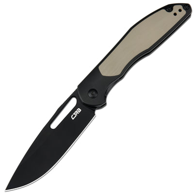 CJRB Droma J1963 AR-RPM9 Steel Blade Aluminum and G10 inlay Handle Folding Knives - Black (J1963-BDE)