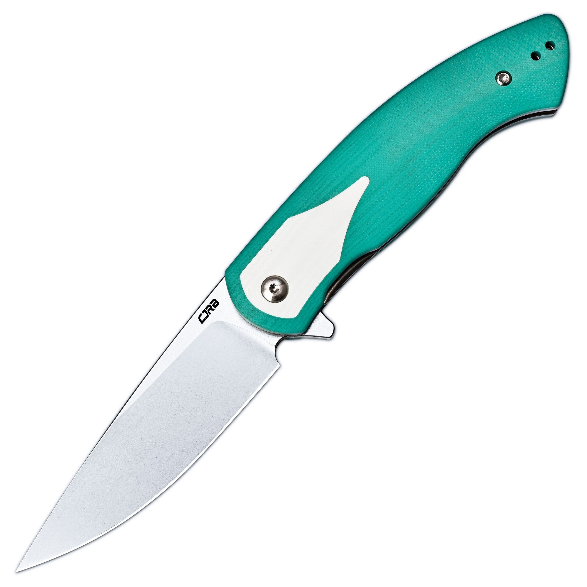 CJRB Rodayo Flipper & Liner Lock Folding Knife Green G10 Handle (3.78'' Stone Wash AR-RPM9 Steel Blade) J1972-GWH
