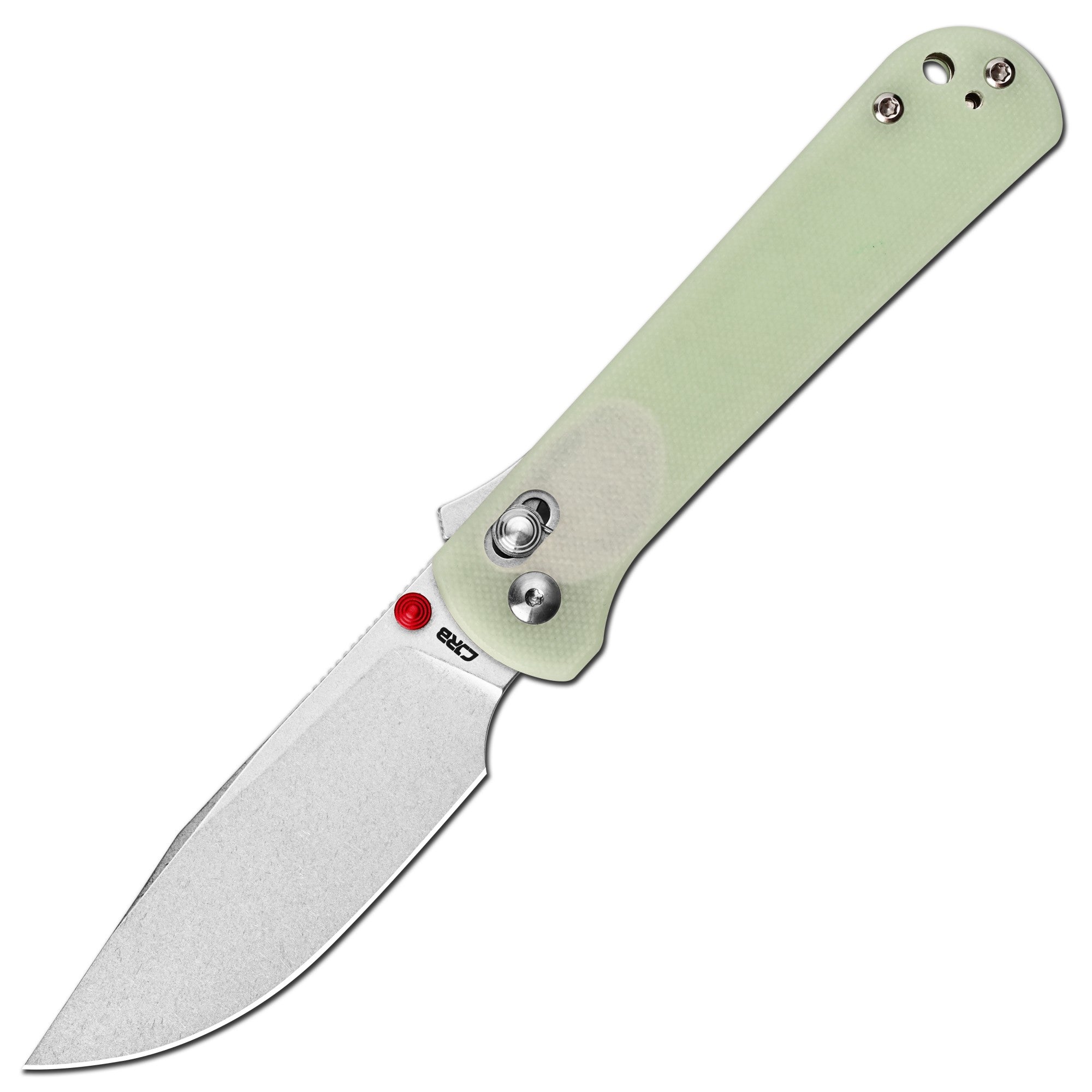 CJRB Bolt Recoil Lock V2 & Thumb Stud G10(Glow In the Dark) Handle (3.25'' Stone Wash AR-RPM9 Blade) J1960-GD