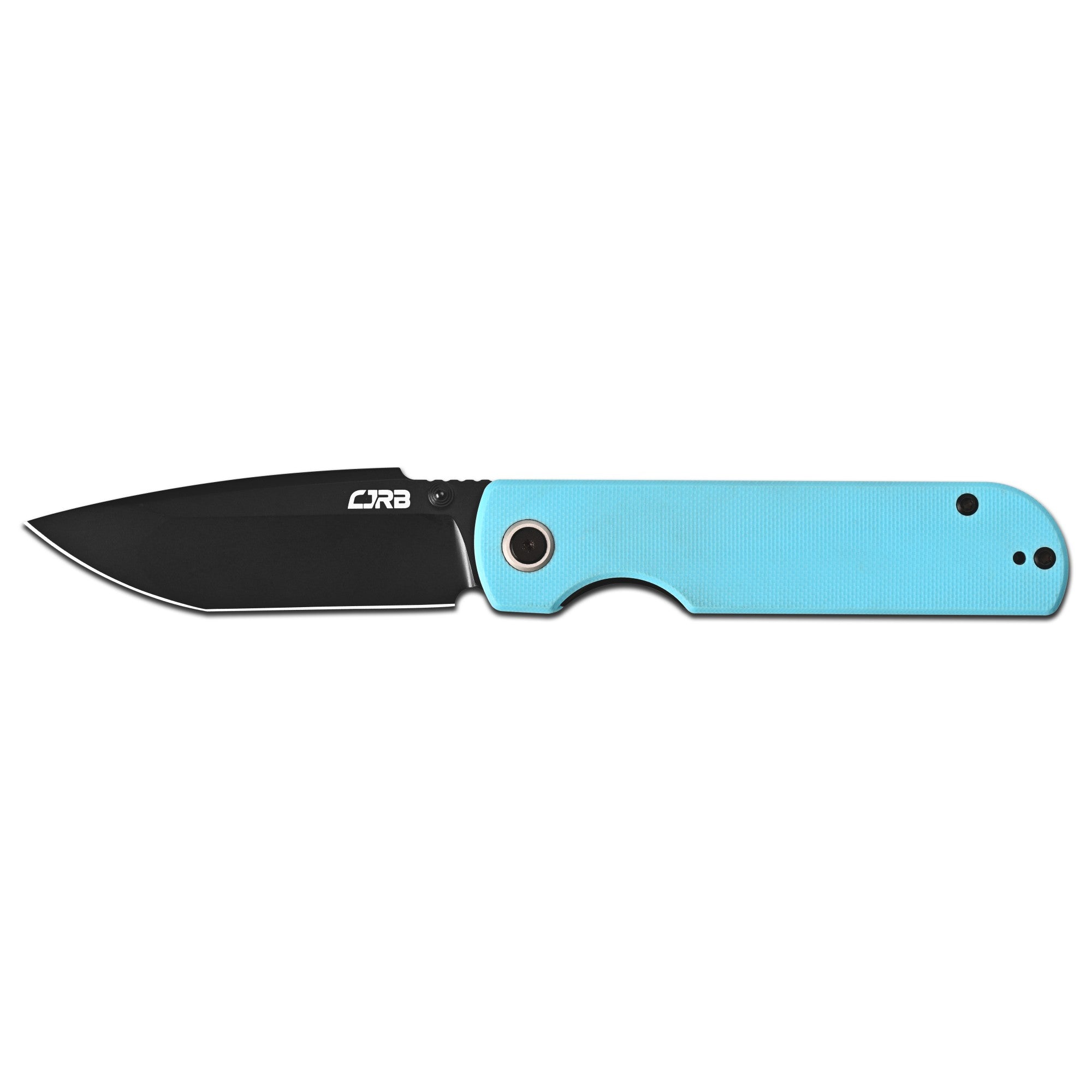 CJRB Nova Thumb Stud & Liner Lock Folding Knife Blue G10 Handle (3.45'' AR-RPM9 Steel Black PVD Coating Blade) J1937-BBU (Exclusive)