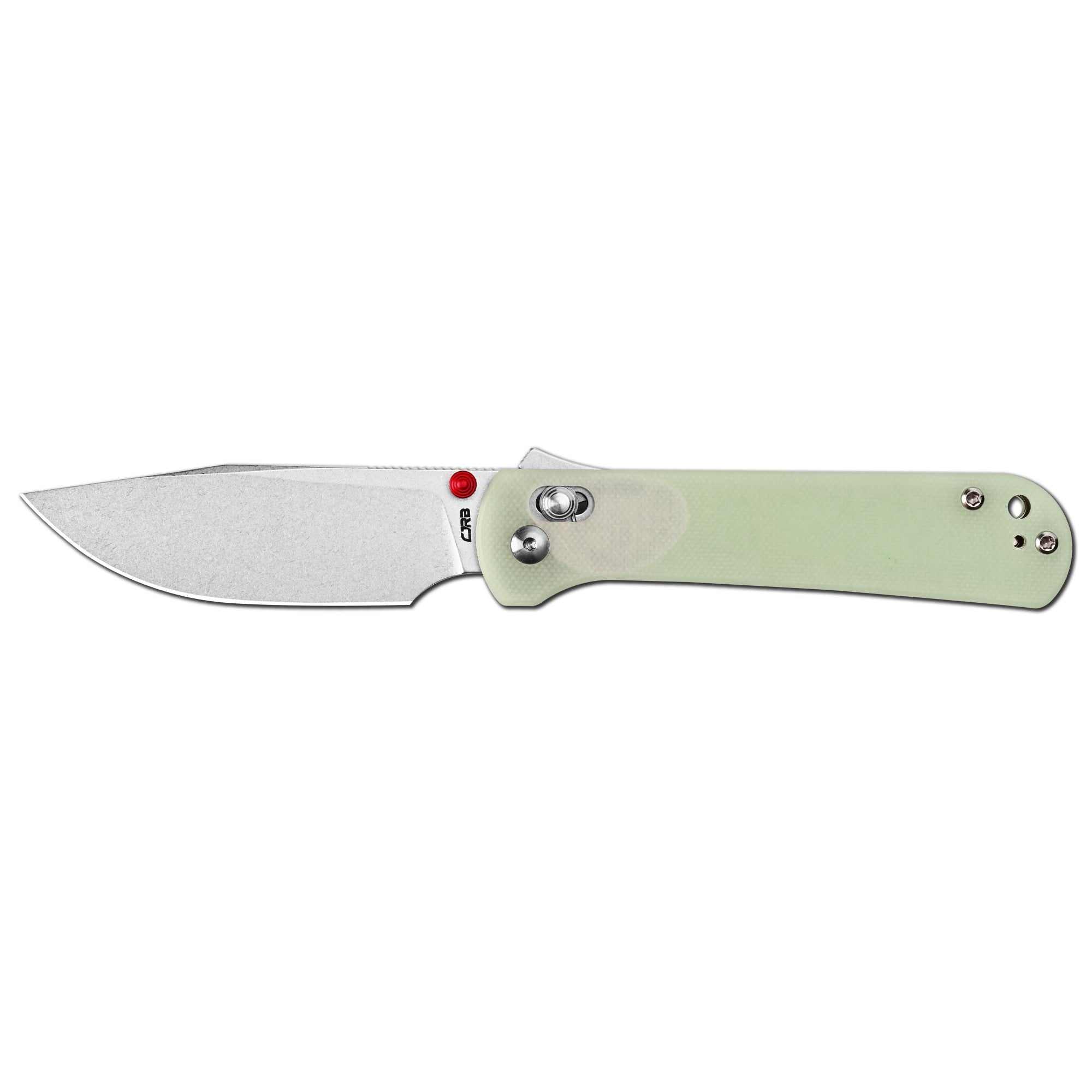 CJRB Bolt Recoil Lock V2 & Thumb Stud G10(Glow In the Dark) Handle (3.25'' Stone Wash AR-RPM9 Blade) J1960-GD