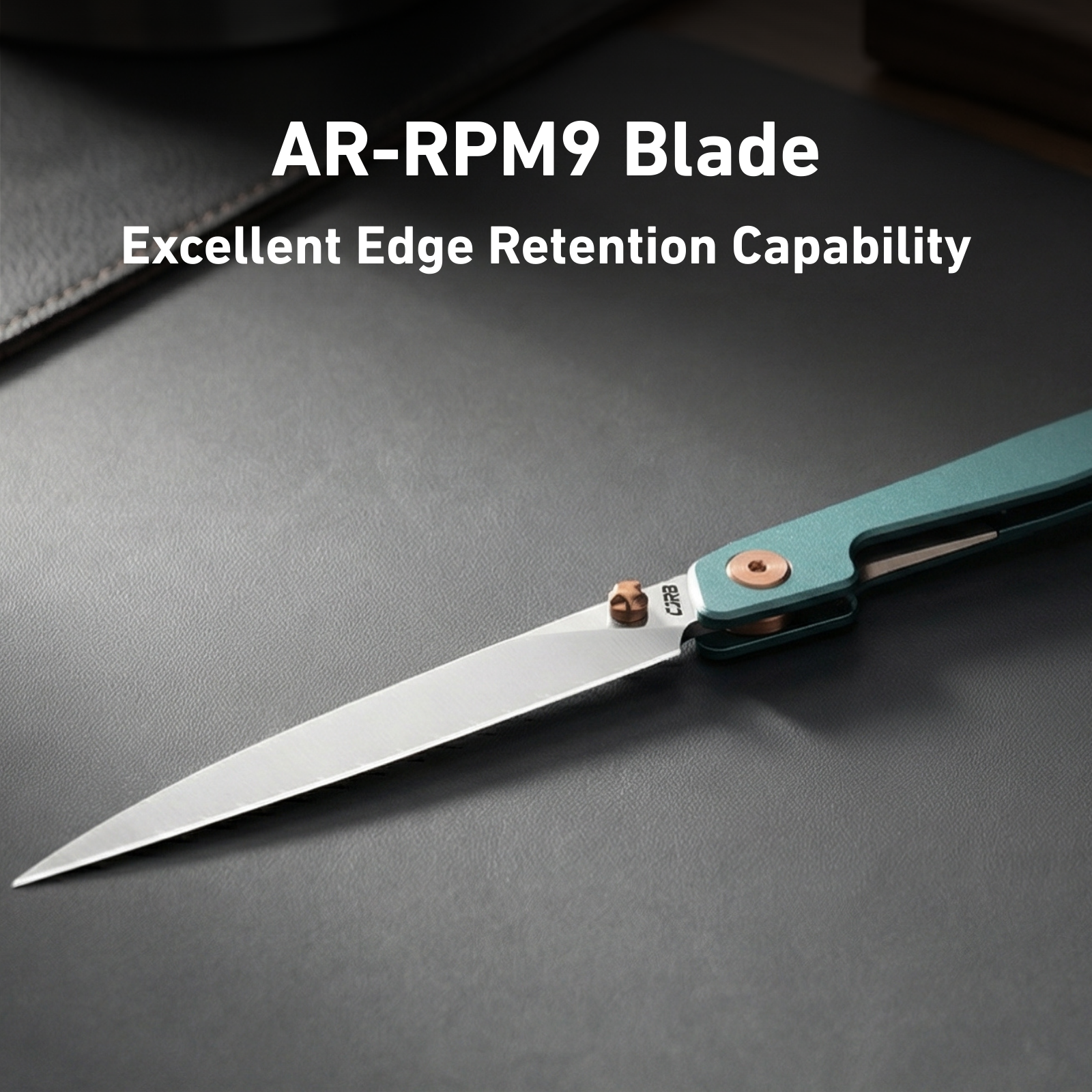 CJRB Lanky Thumb Stud & Liner Lock Knife Blue Aluminum Handle (3.58'' AR-RPM9 Sand Polish Blade) J1965-BU