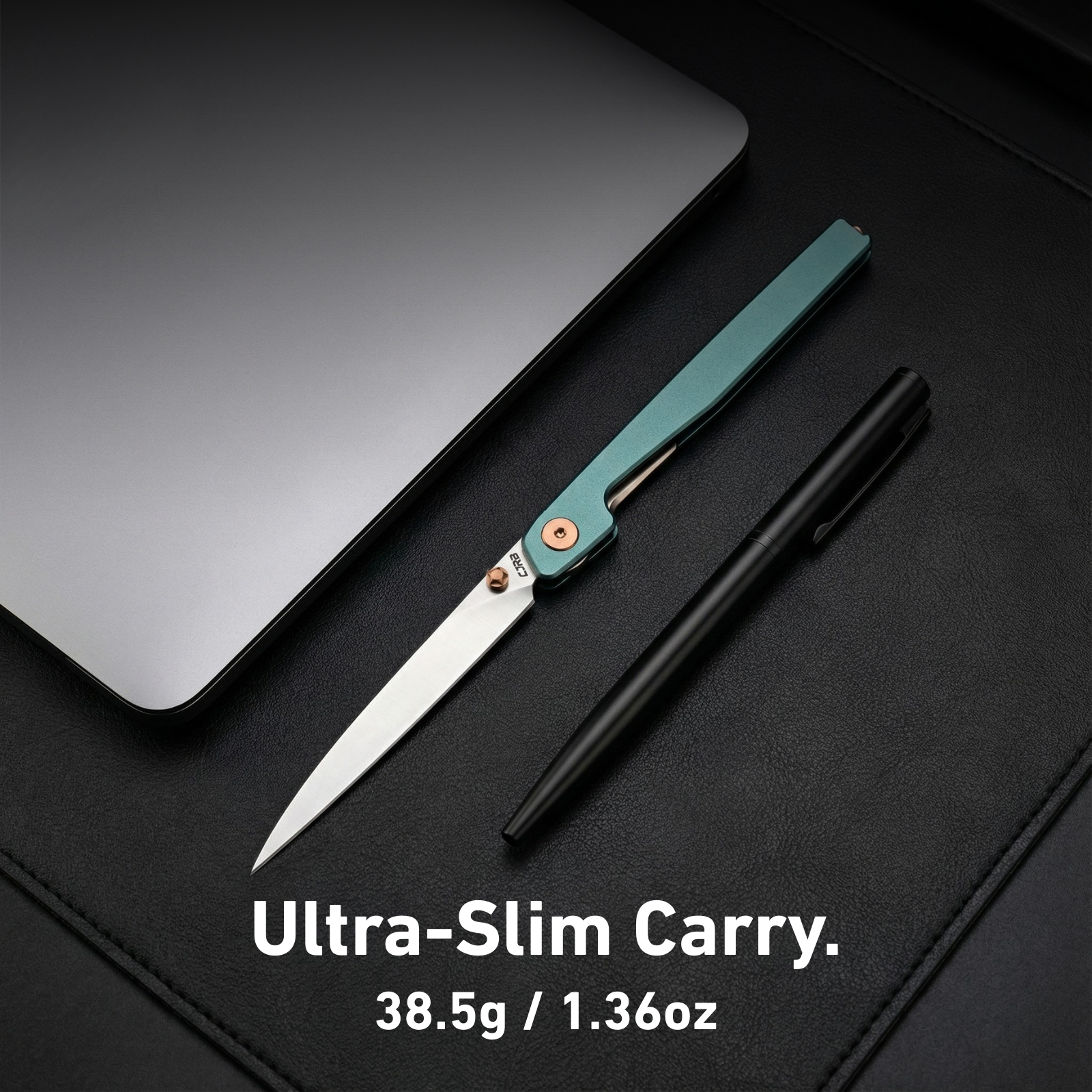 CJRB Lanky Thumb Stud & Liner Lock Knife Blue Aluminum Handle (3.58'' AR-RPM9 Sand Polish Blade) J1965-BU