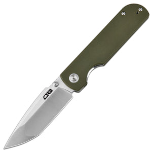 CJRB Nova J1937 AR-RPM9 Steel Blade G10 Handle Folding Knives - Sand Polish / Green (J1937-GN)