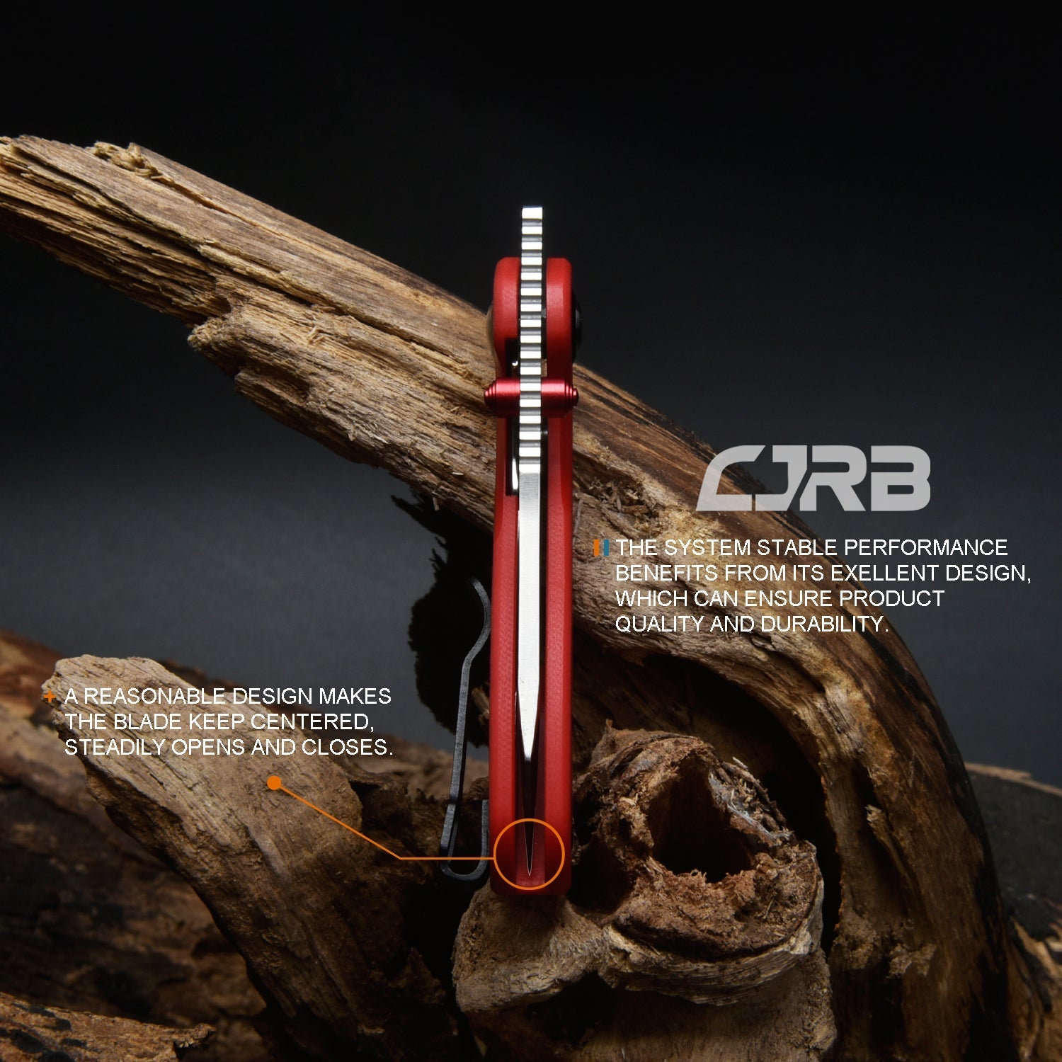 CJRB Maileah J1918 AR-RPM9 Steel Blade G10 Handle Folding Knives - Red (J1918-REF)