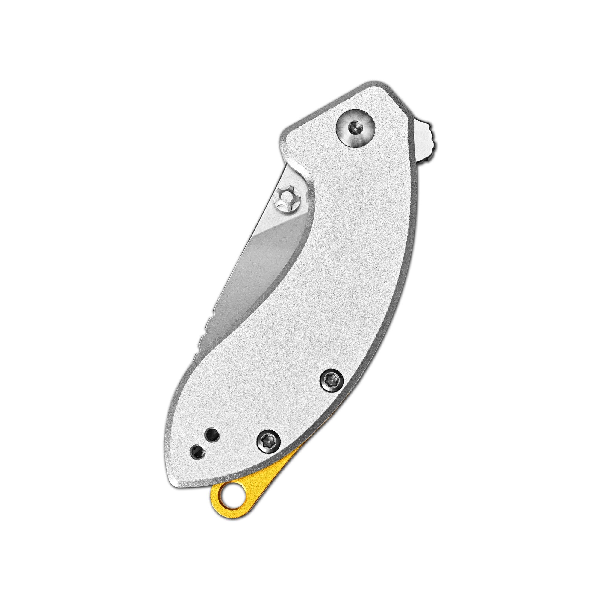 CJRB Spud Thumb Stud & Liner Lock Neck Knife Gray Aluminum Handle(2.34'' AR-RPM9 Steel Stone Wash Blade) J1971-GY