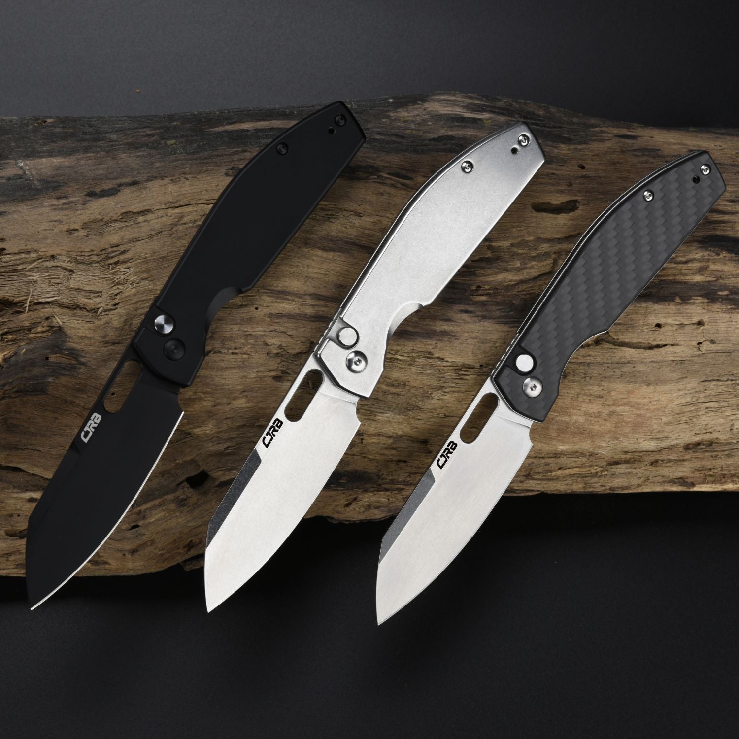 CJRB Ekko J1929 Button Lock AR-RPM9 Steel Blade Folding Knives - Carbon Fiber (J1929B-CF)