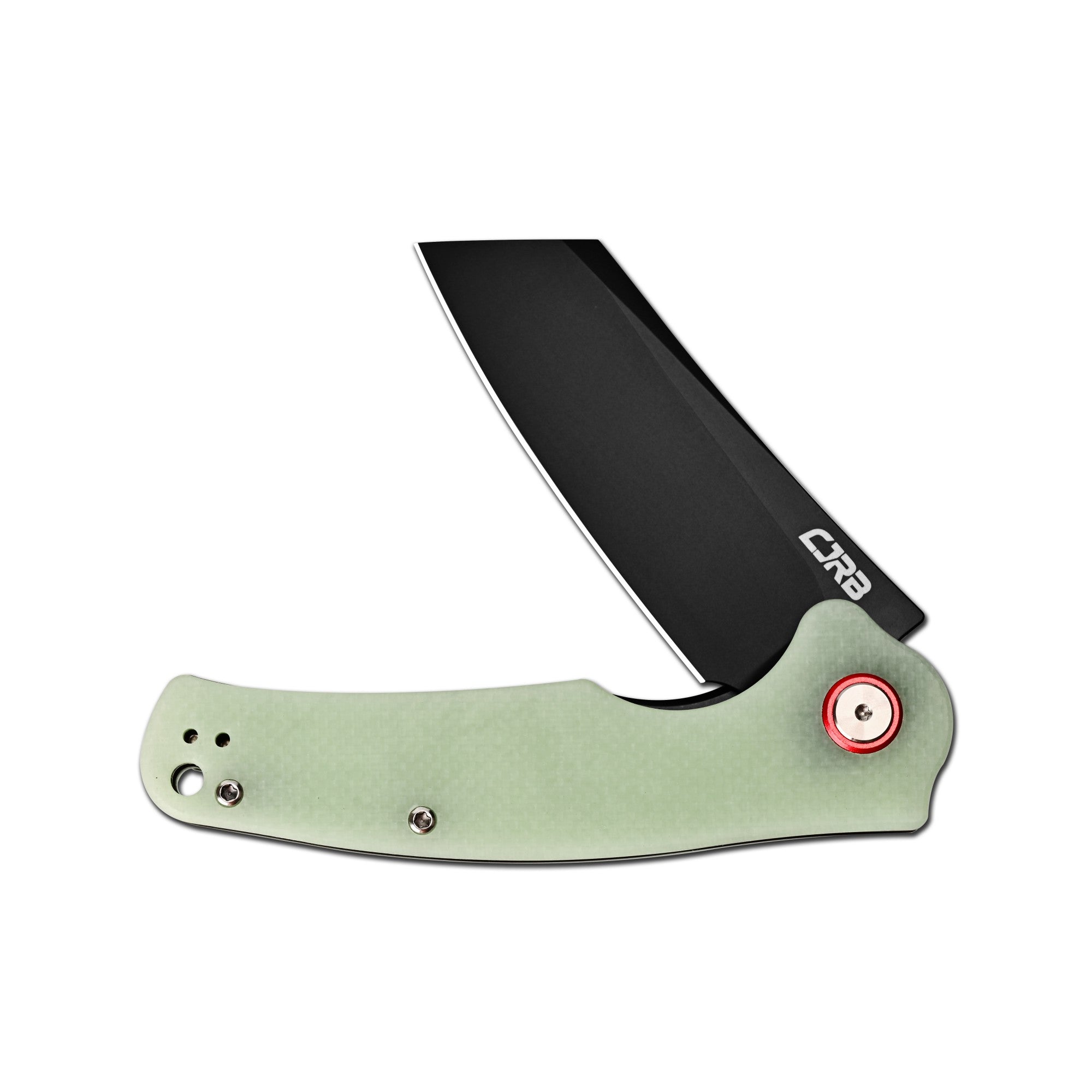 CJRB Crag Liner Lock & Flipper G10(Glow In the Dark) Handle (3.43'' AR-RPM9 Black PVD Coating Blade) J1904-BGD