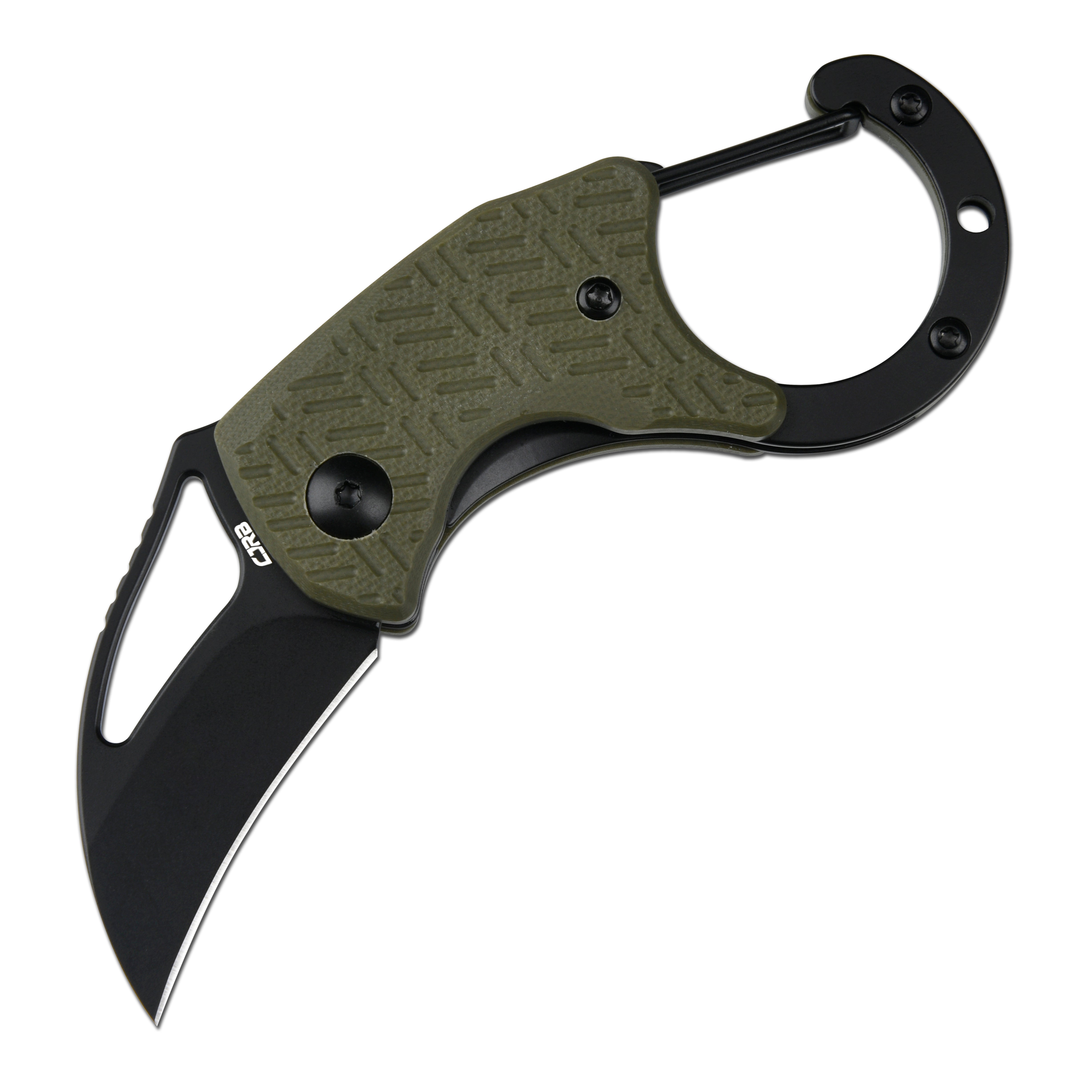 CJRB Anansi J1964 AR-RPM9 Steel Blade G10 Handle Folding Knives - Green G10 Handle/Black PVD Finish (J1964-BGN)