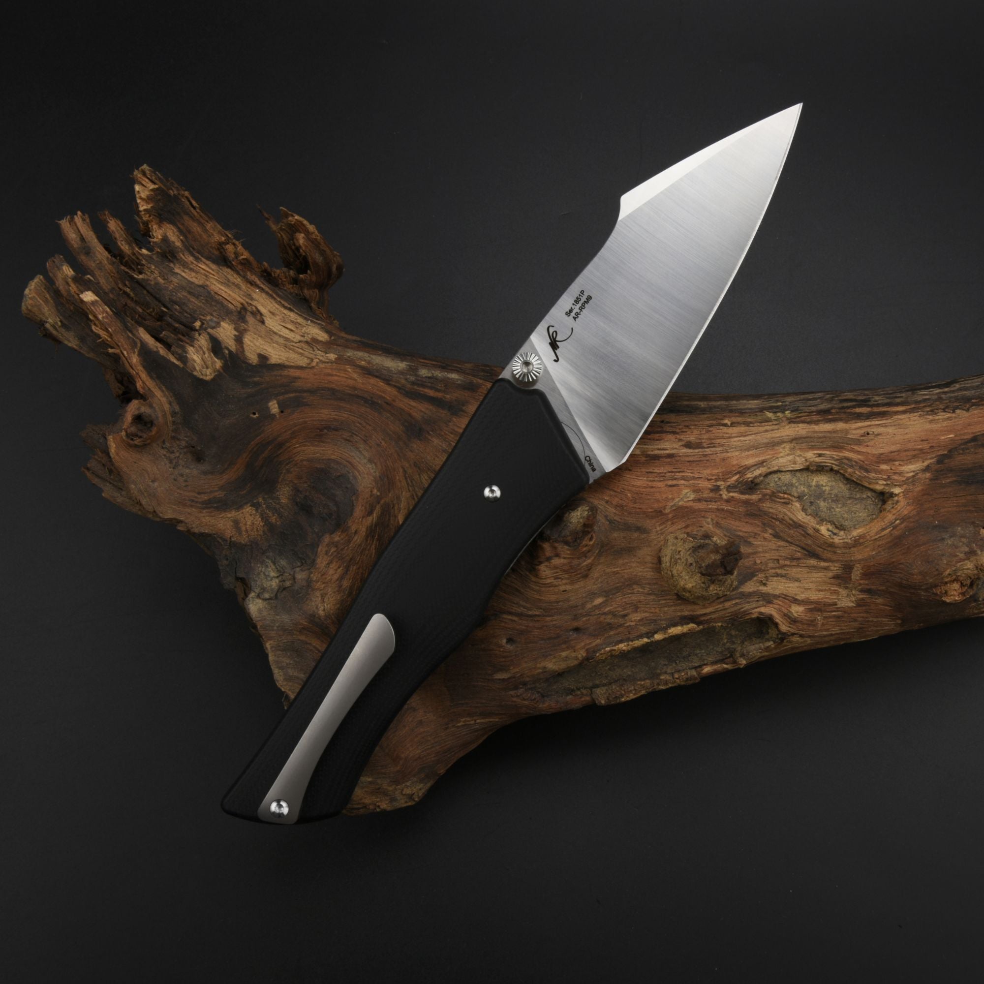 Artisan Cutlery Ahab ATZ-1851P AR-RPM9 Blade G10 and Wood/G10 Handle Folding Knives