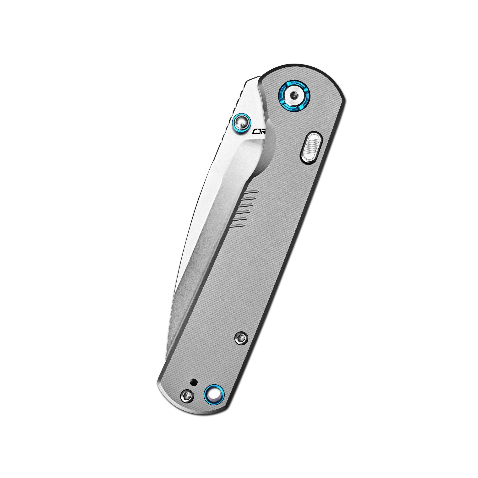 CJRB Latitude Thumb Stud & Top Liner Lock Folding Knife Titanium Handle (3.47'' Stone Wash 154CM Blade) J1975G-GY (Exclusive)