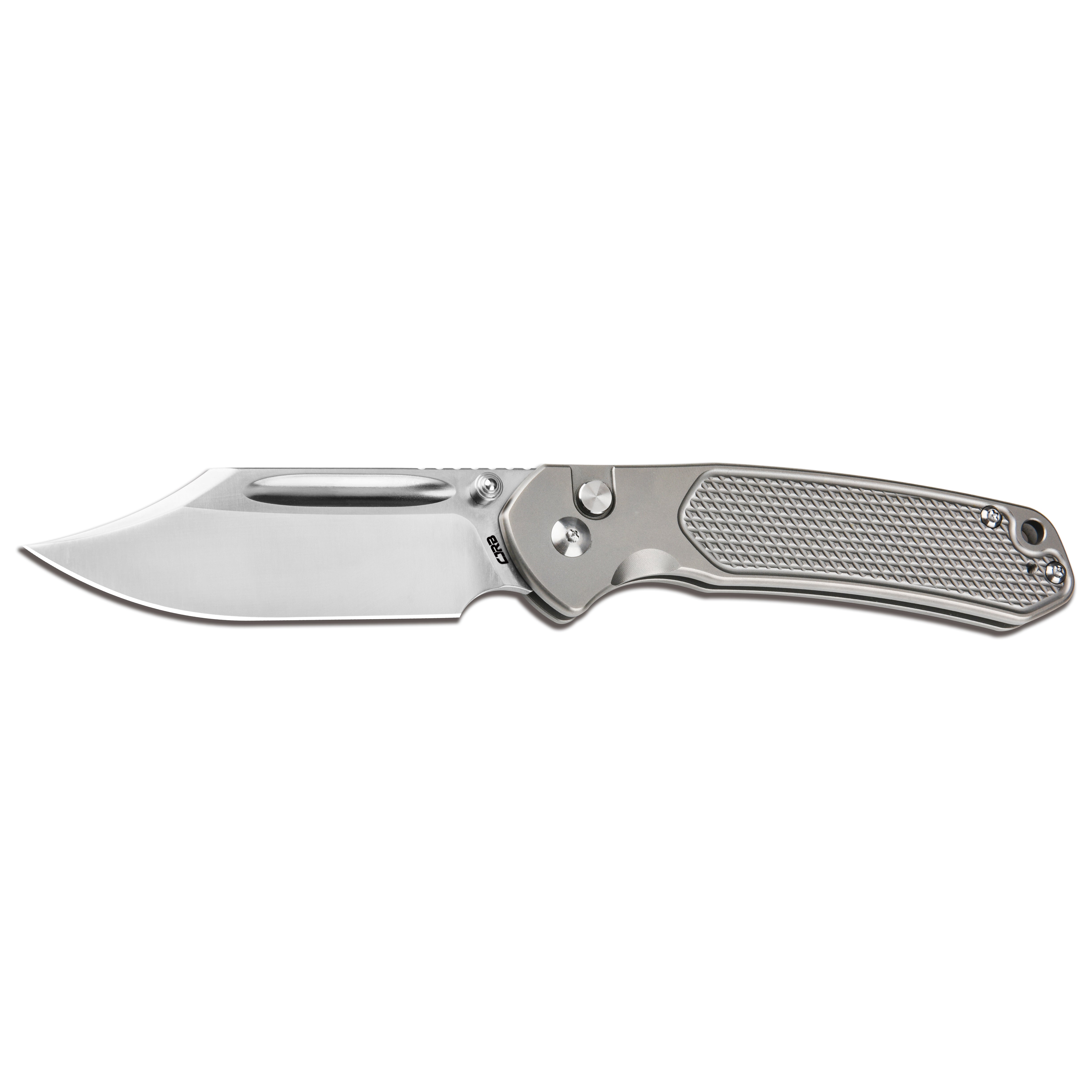 CJRB Bowie Pyrite J1942T CPM S90V Blade Titanium Handle Folding Knives