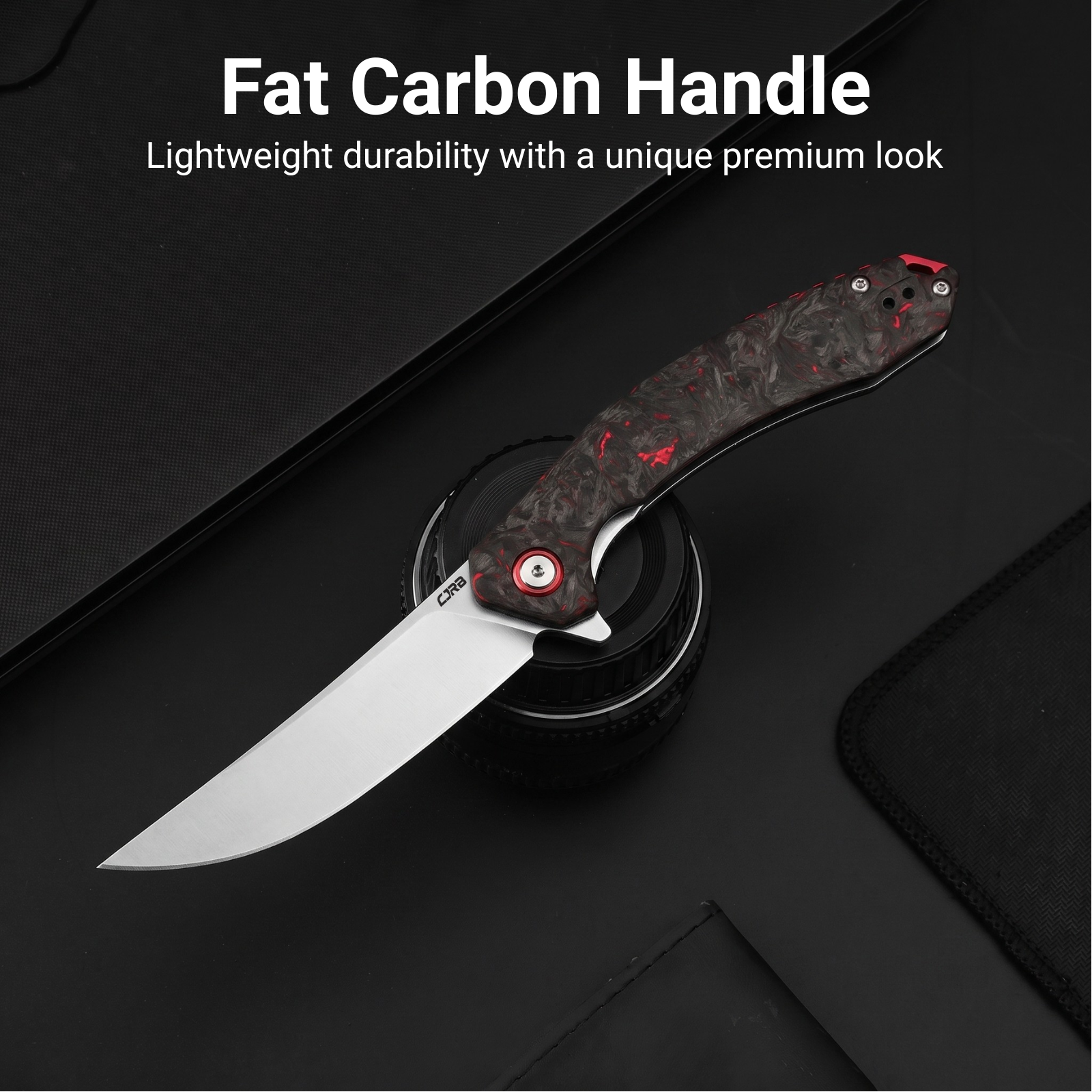 [LIMITED 30 PCS] CJRB Gobi Flipper & Liner Lock Fat Carbon Handle (3.5'' CPM S90V Stone Wash Blade) J1906G-DM (Exclusive)