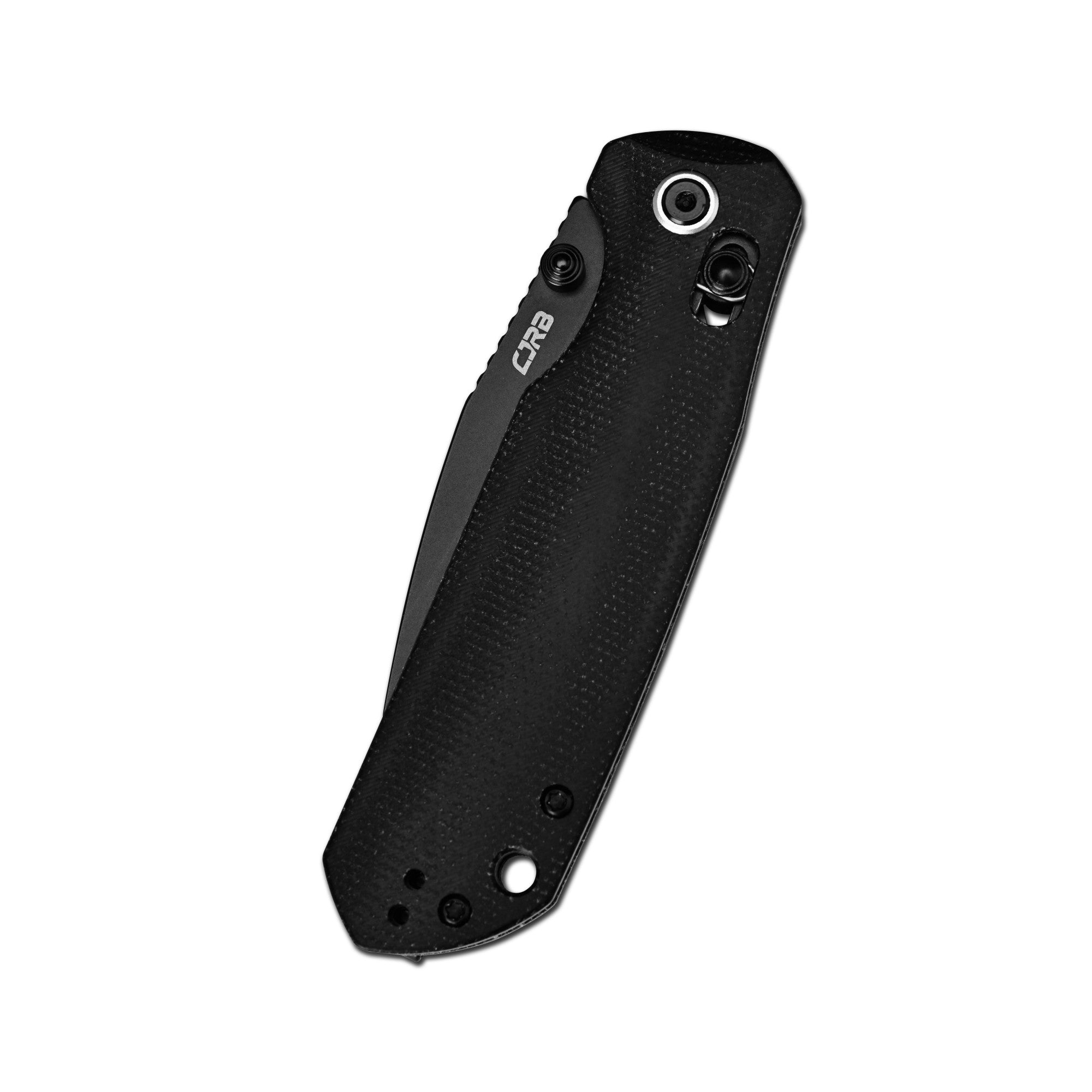 CJRB Mega Maximal Thumb Stud & Crossbar Lock Knife Black Micarta Handle(3.43'' AR-RPM9 Steel Black PVD Coating Blade) J1954L-BBK