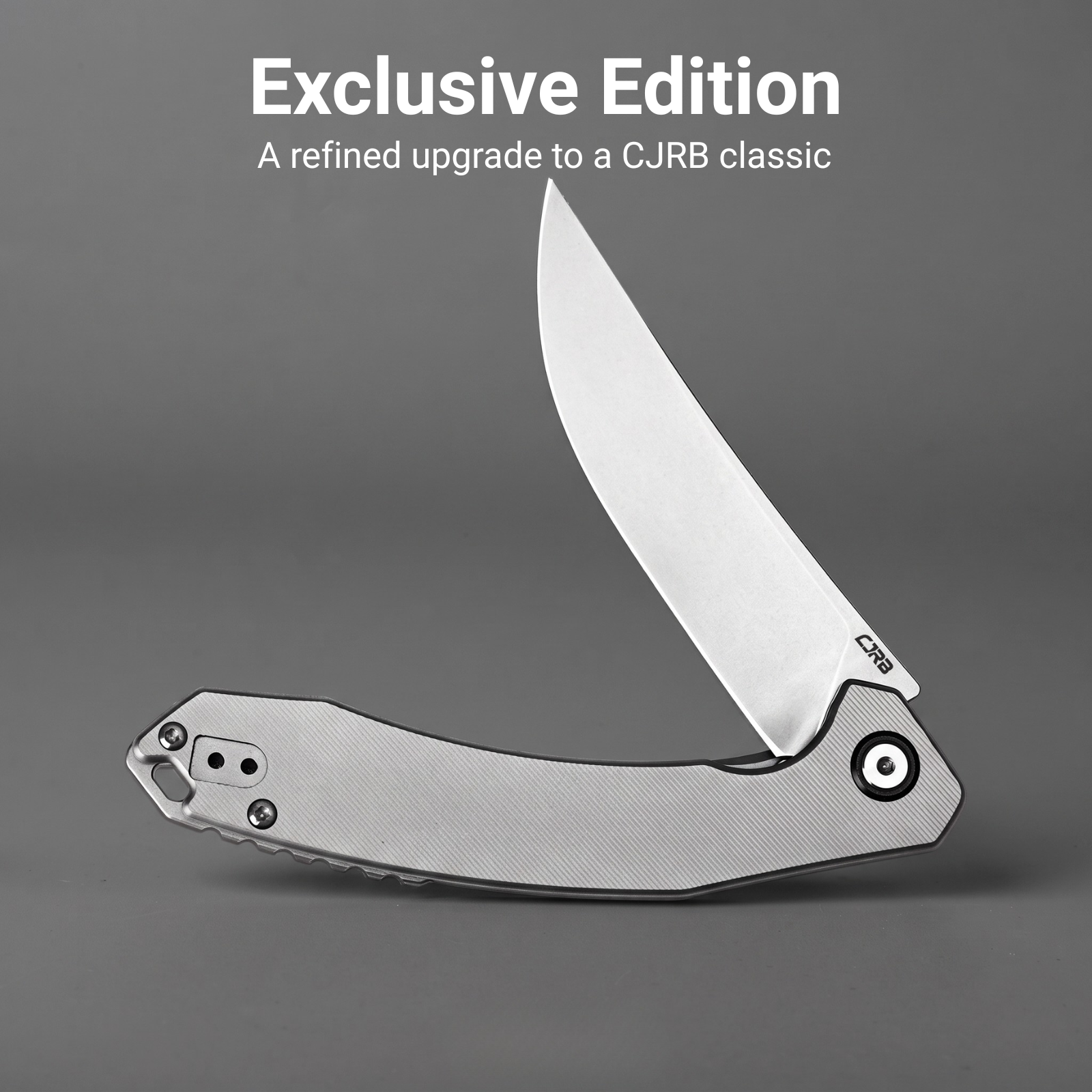 CJRB Gobi Flipper & Frame Lock Titanium Handle (3.5'' CPM S90V Stone Wash Blade) J1906G-TI (Exclusive)