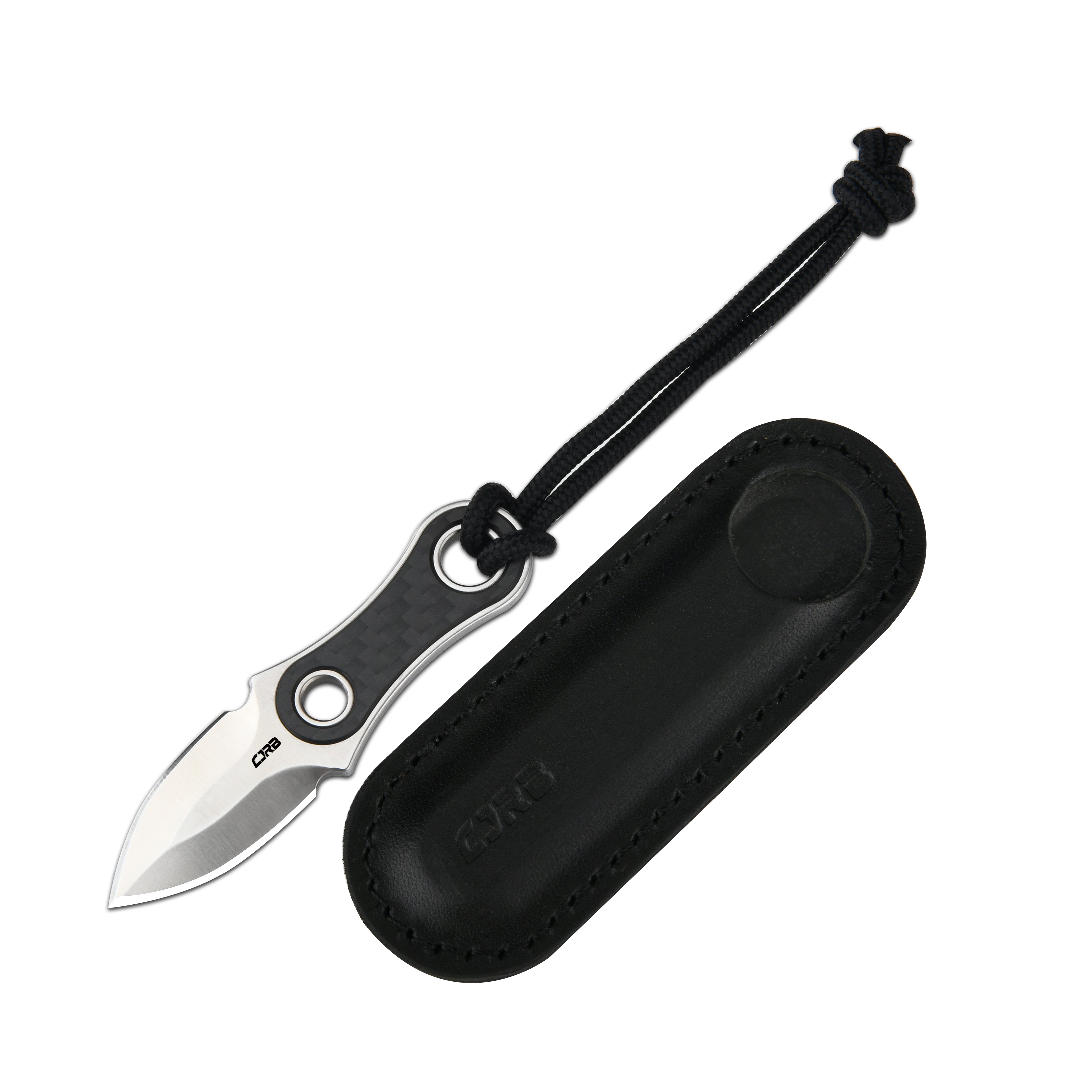 CJRB Knap J1940 AR-RPM9 Steel Blade Carbon fiber Handle Fixed Blade Knives - Carbon Fiber Handle + Sand Polish Blade (J1940-CF)