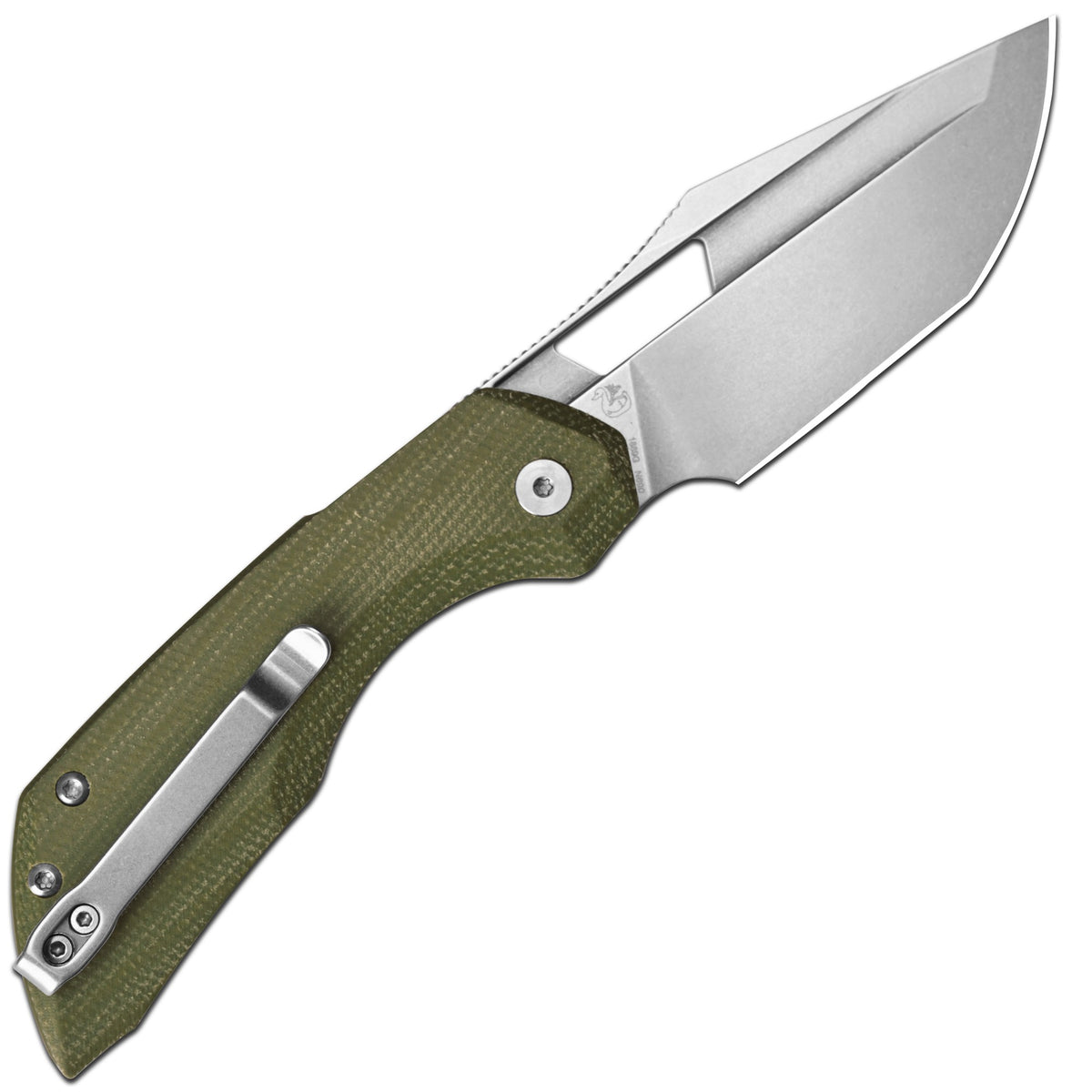 Artisan Cutlery Mousebird Thumb Hole Top Liner Lock EDC Knife Micarta Handle (3'' N690 Stone Wash Blade ) 1889G-MGN