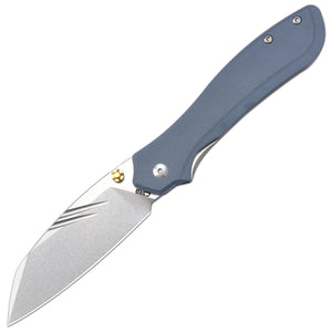 CJRB Fugly J1957 AR-RPM9 Steel Blade G10 Handle Folding Knives - Sand Polish/Gray G10 (J1957-GY)