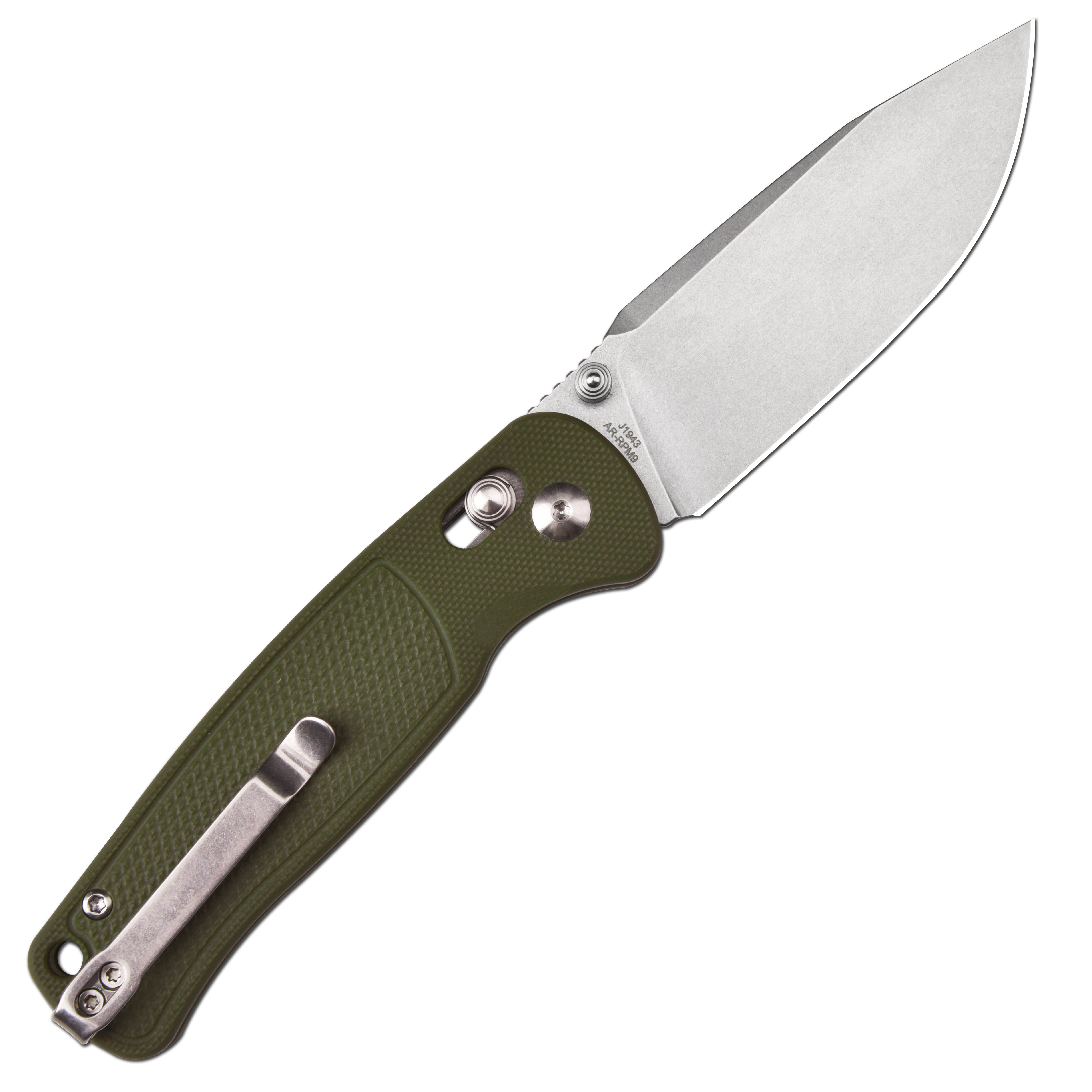 CJRB Shale J1943 AR-RPM9 Steel Blade G10 Handle Folding Knives