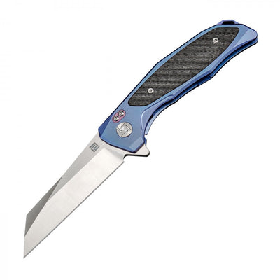 Artisan Cutlery Megahawk ATZ-1809G M390 Blade Titanium Handle Folding Knives - Blue (1809G-BUM)