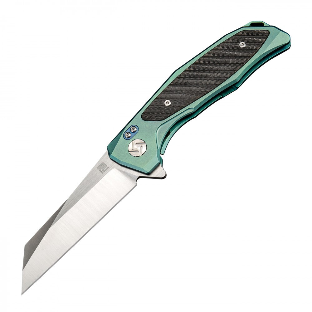 Artisan Cutlery Megahawk ATZ-1809G S35VN Blade Titanium Handle Folding Knives - Mint Green (1809G-GNS)