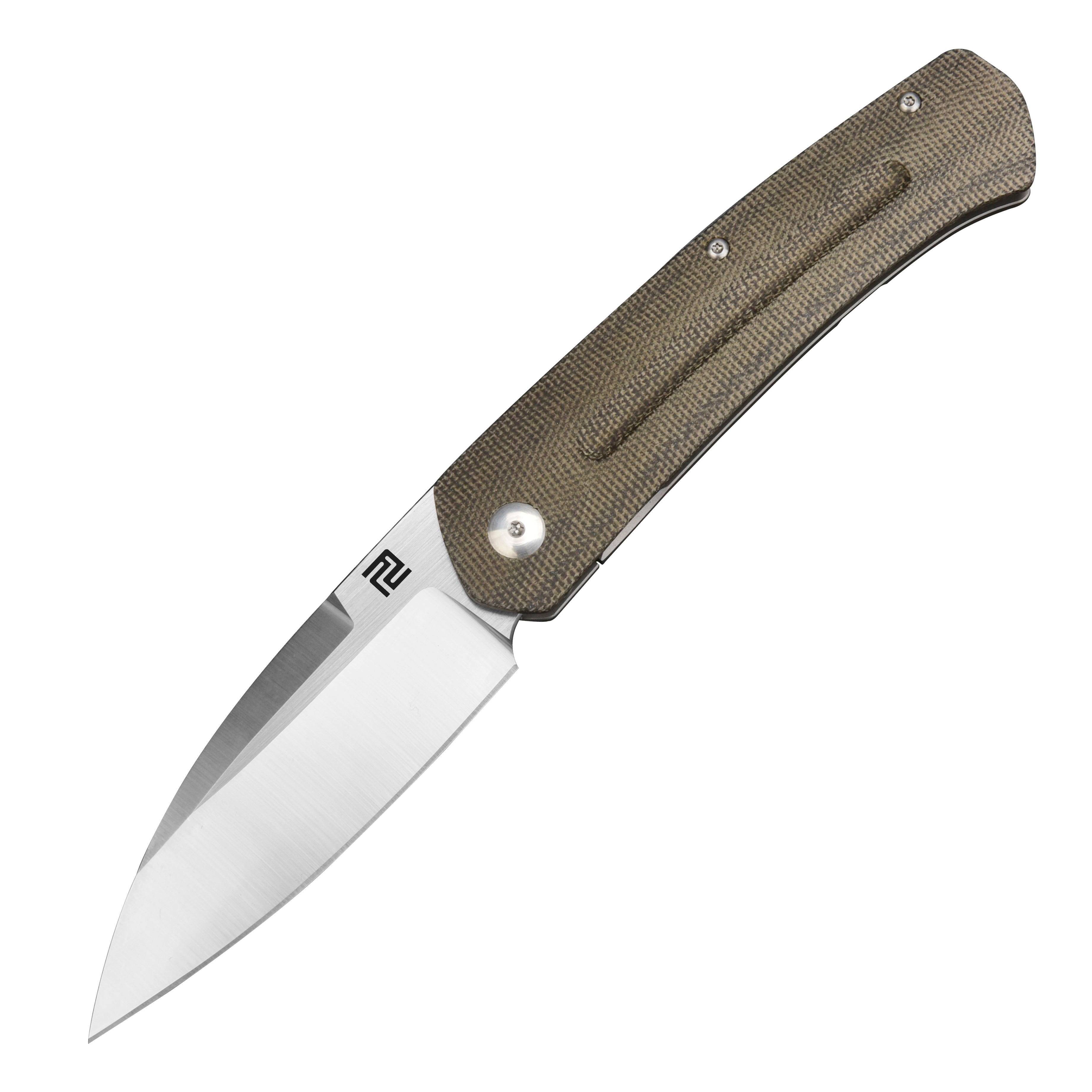 Artisan Cutlery Centauri ATZ-1839G S35VN Blade Micarta and Titanium Handle Folding Knives