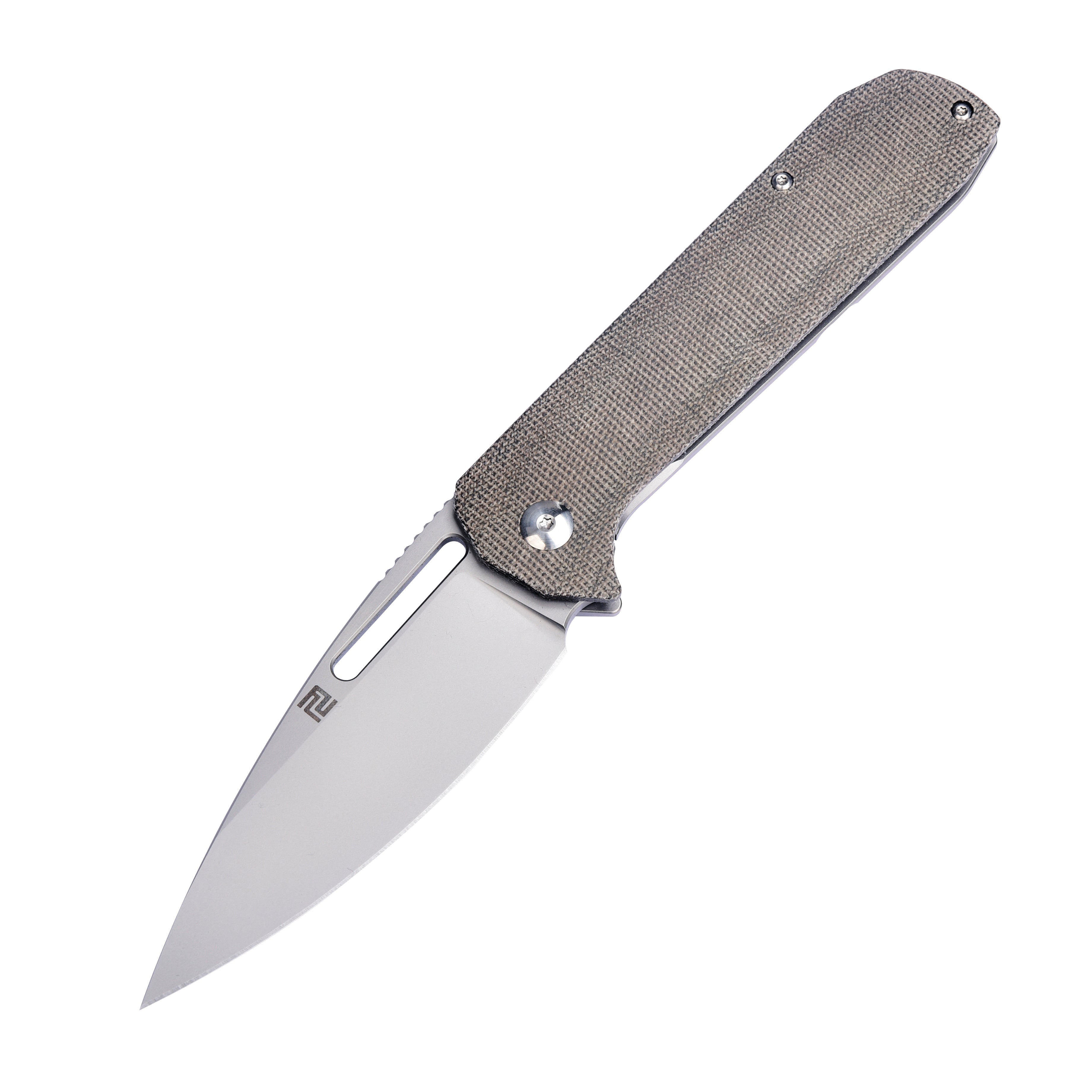 Artisan Cutlery Arion ATZ-1843G S35VN Blade ODG Micarta and Titanium Handle Folding Knives