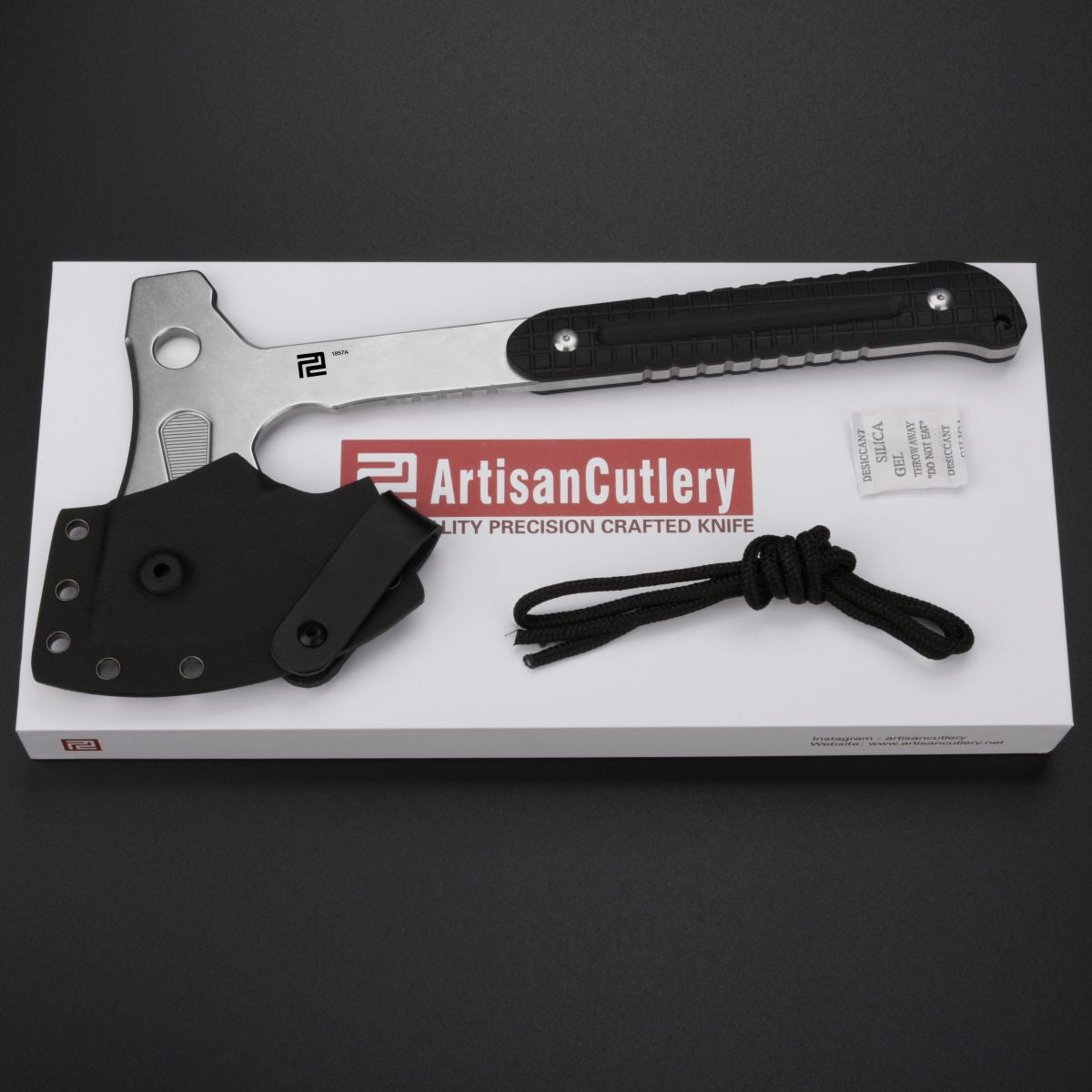 Artisan Cutlery Nebulax ATZ-1857A Stainless Steel Blade G10 Handle Axe - Stone Wash (1857A-BK)