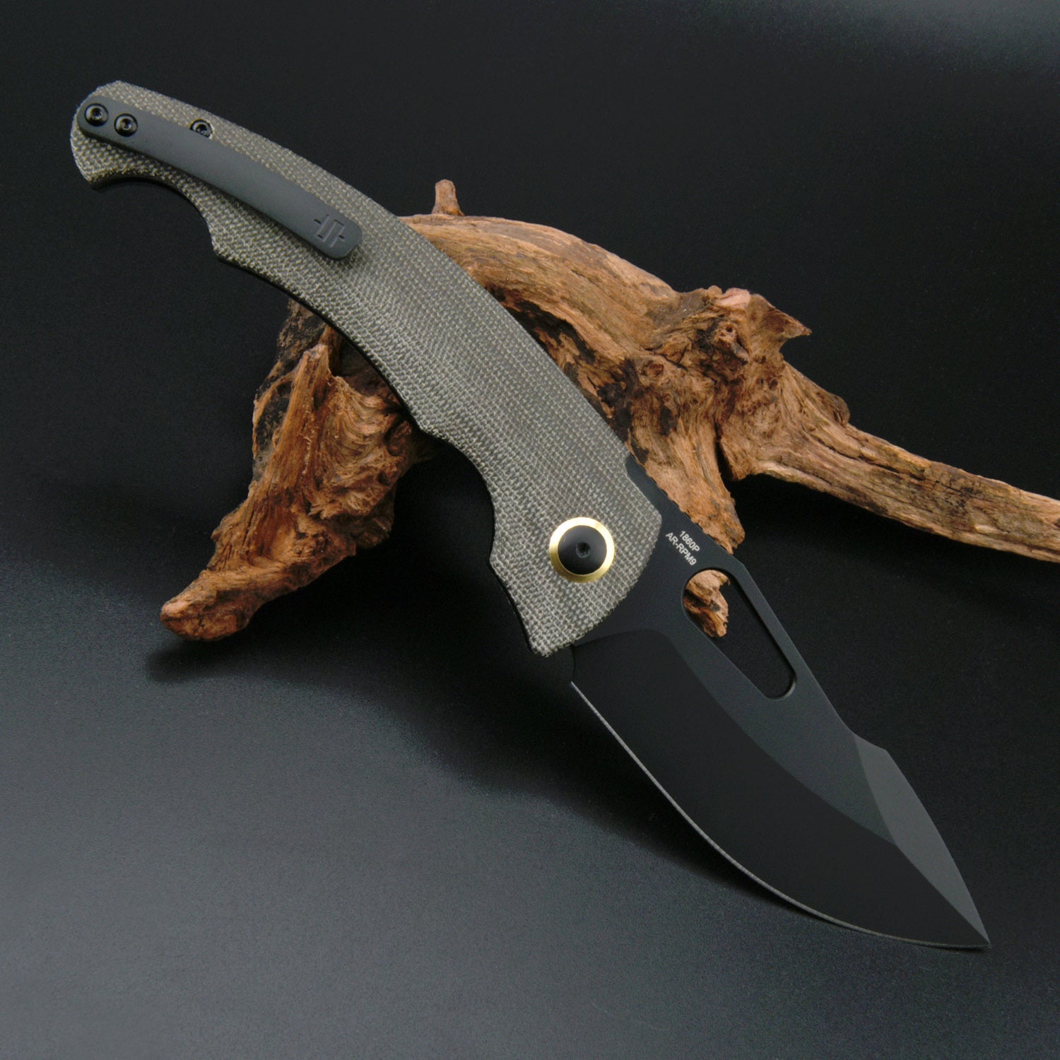 Artisan Cutlery Xcellerator ATZ-1860P AR-RPM9 Blade Micarta Handle Folding Knives