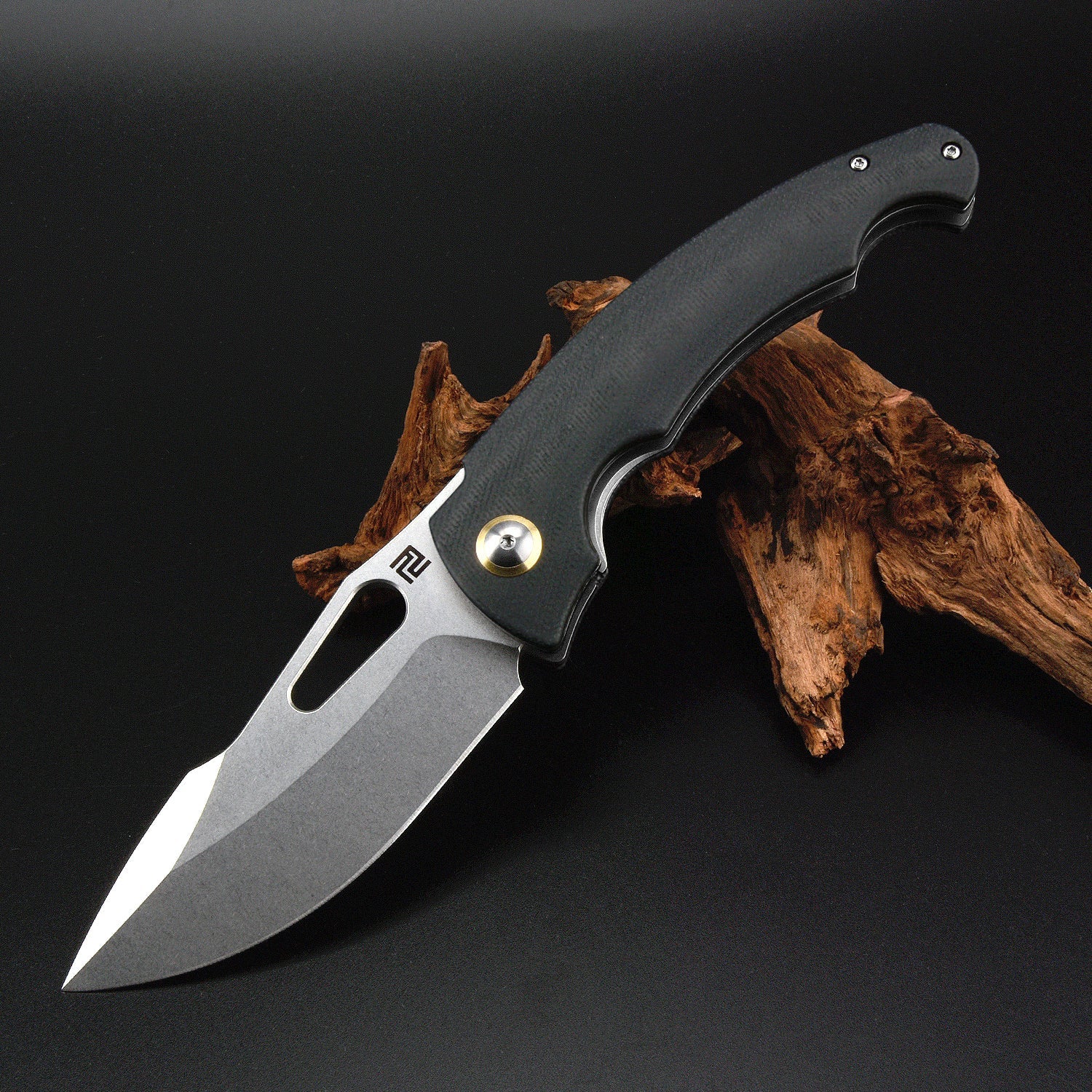 Artisan Cutlery Xcellerator ATZ-1860P AR-RPM9 Blade Micarta Handle Folding Knives