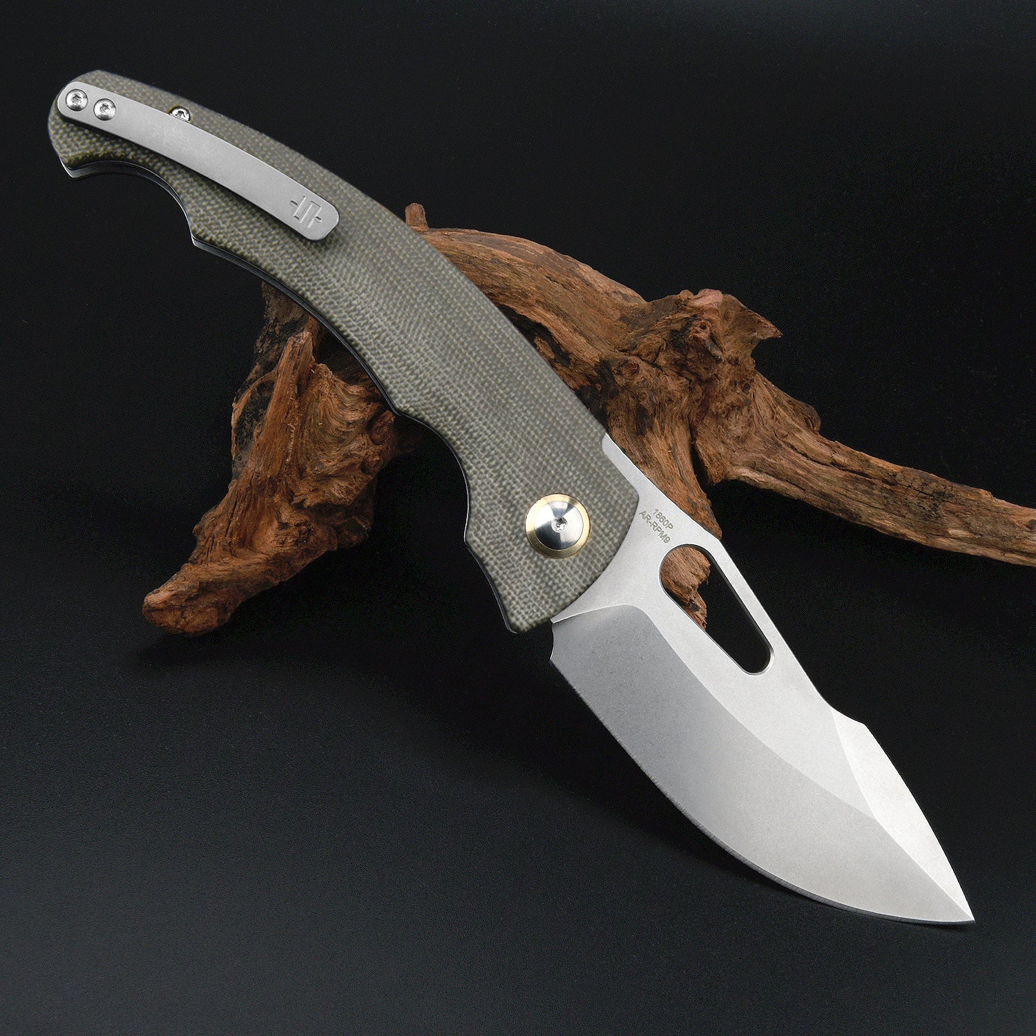 Artisan Cutlery Xcellerator ATZ-1860P AR-RPM9 Blade Micarta Handle Folding Knives