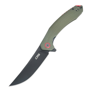 CJRB Gobi J1906 AR-RPM9 Steel Black Pvd Blade G10 Handle Folding Knives - Green (J1906-BGNC)