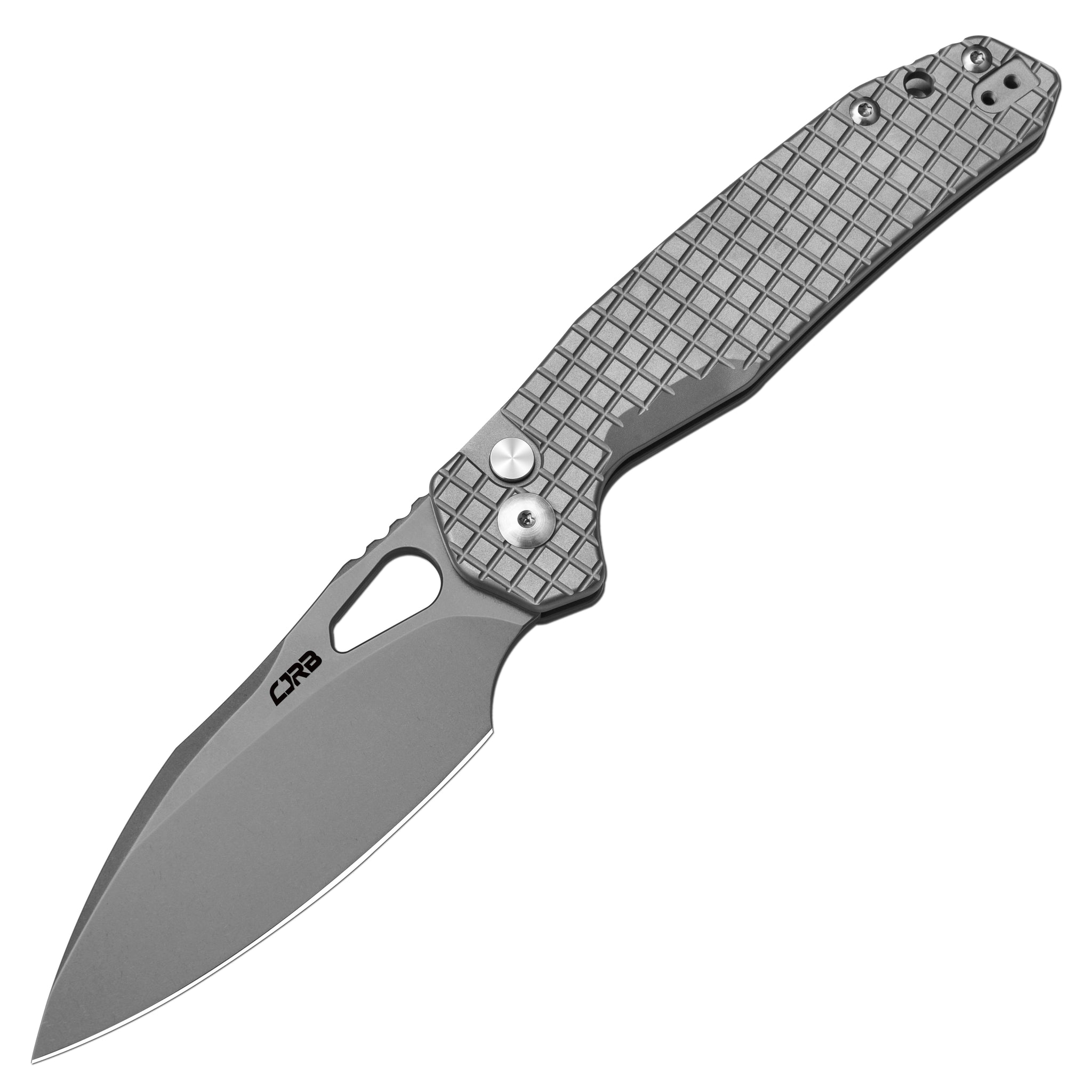 CJRB Frack J1931 CPM S90V Sand Blast Blade Titanium(Frag pattern ...