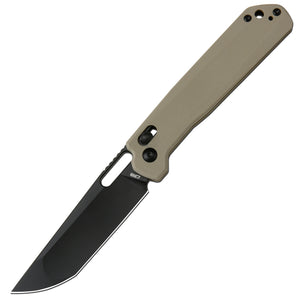 CJRB Bellona J1947 AR-RPM9 Steel Blade G10 Handle Folding Knives - Black PVD / Desert (J1947-BDE)