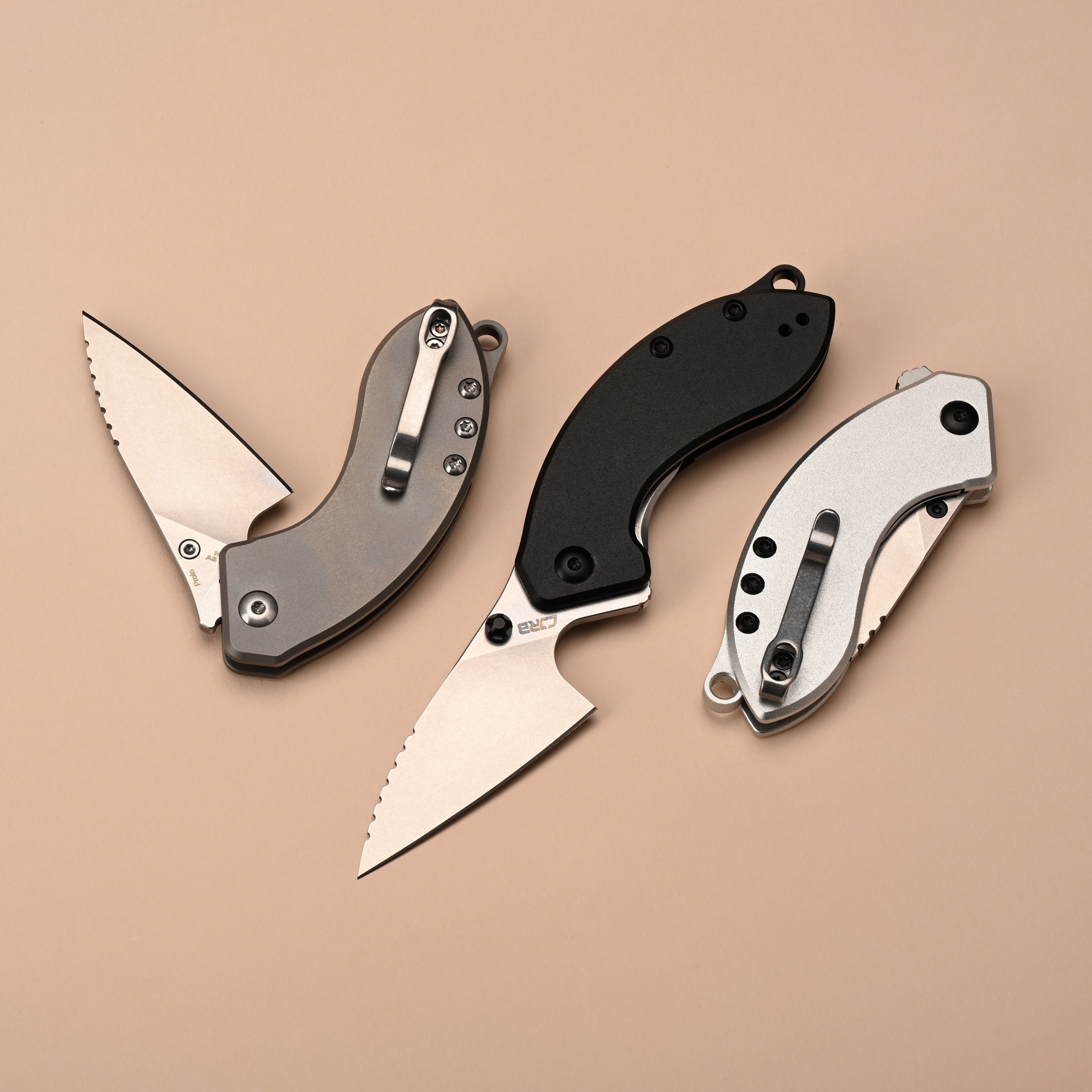 CJRB  Prototype Spud J1971 AR-RPM9 Steel Blade Titanium/Aluminum Handle Folding Knives