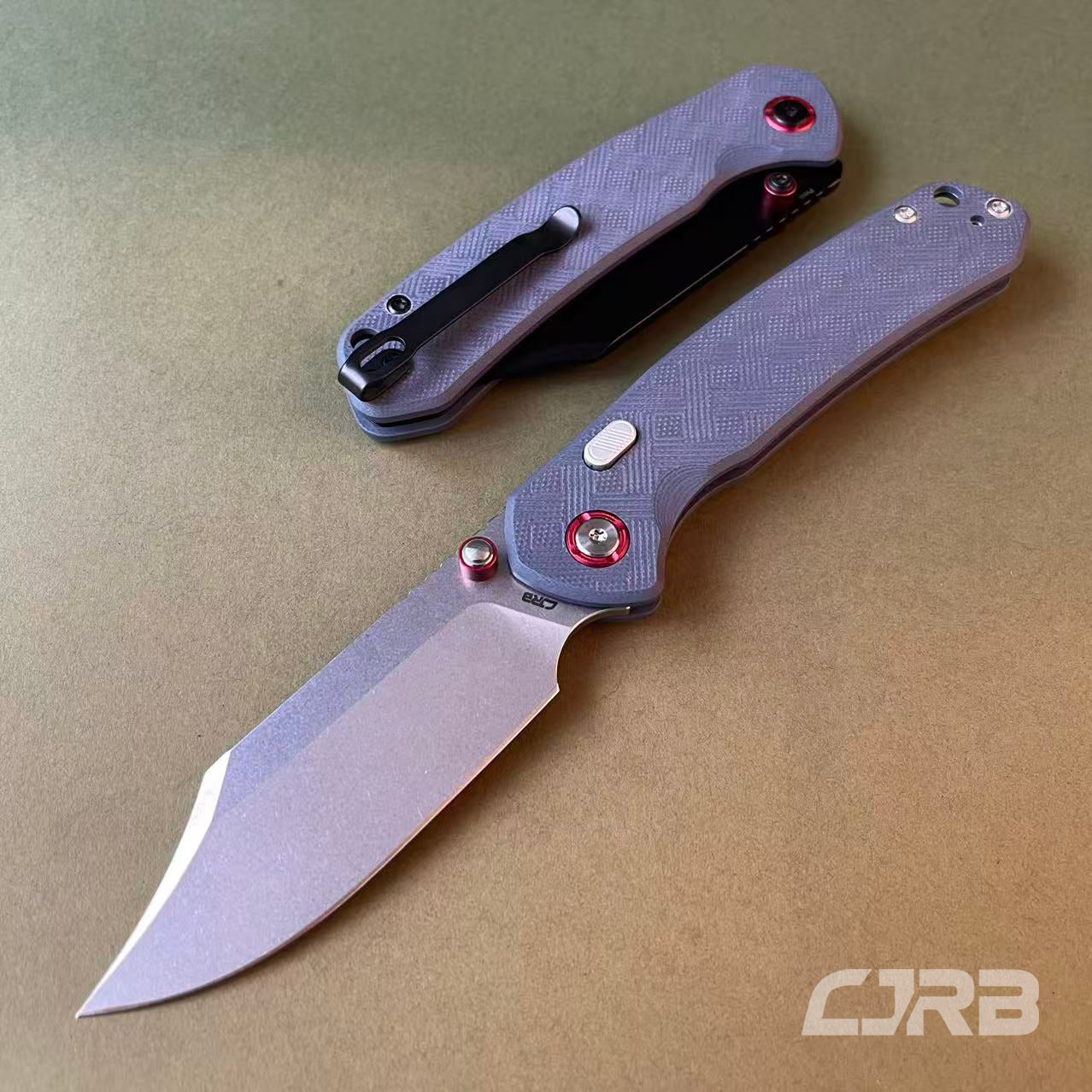 CJRB Bowie Pyrite J1942X AR-RPM9 Steel G10 Handle Folding Knives(Prototype)