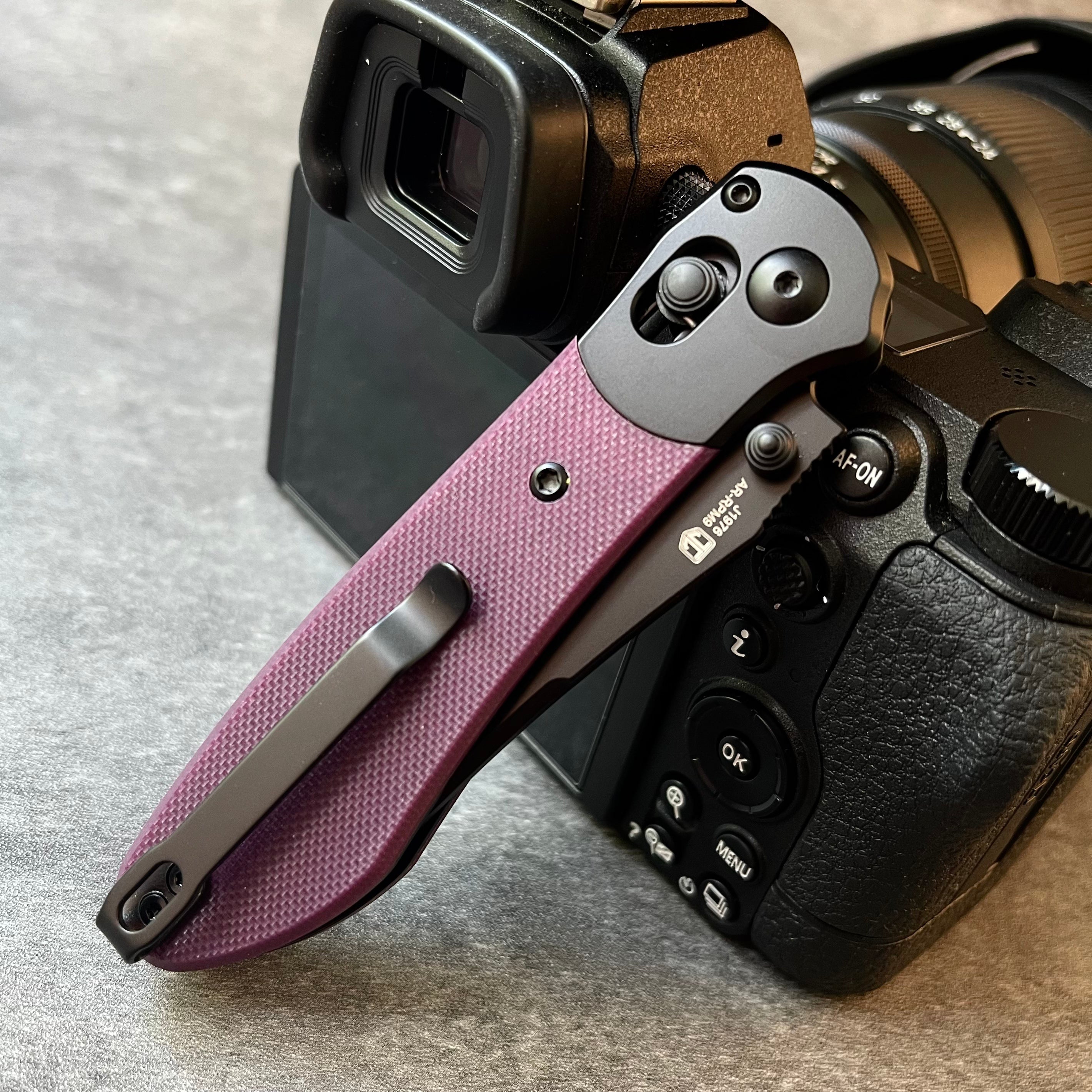 CJRB Fishers J1976 AR-RPM9 Steel G10/Micarta Handle Folding Knives(Prototype)