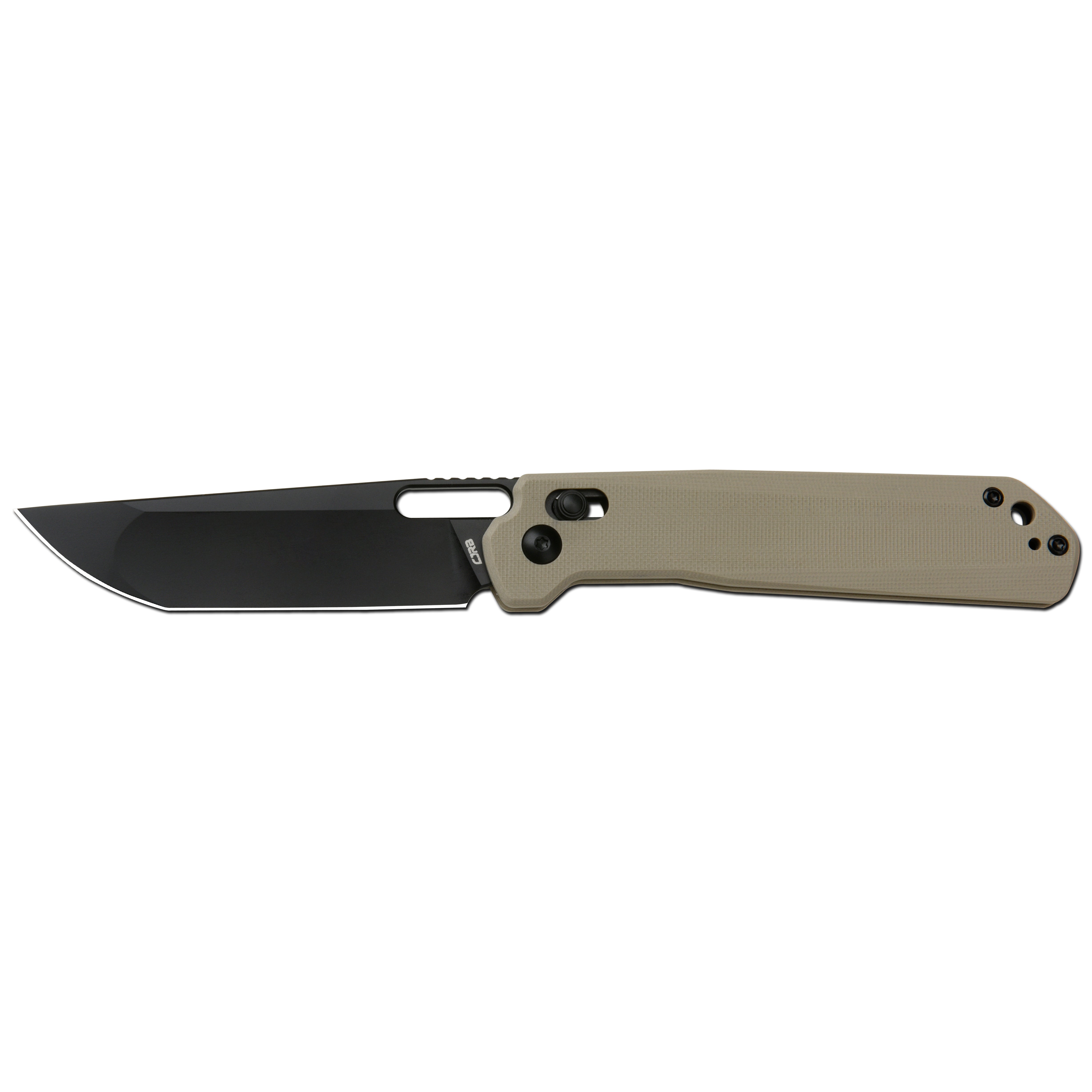 CJRB Bellona J1947 AR-RPM9 Steel Blade G10 Handle Folding Knives - Black PVD / Desert (J1947-BDE)