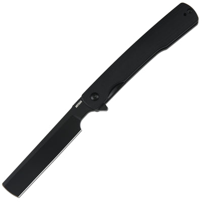 ArtisanCutlery Orthodox V2 Flipper & Liner Lock Knife Black G10 Handle (3.54'' Black PVD Coating AR-RPM9 Blade) 1883P-BBK