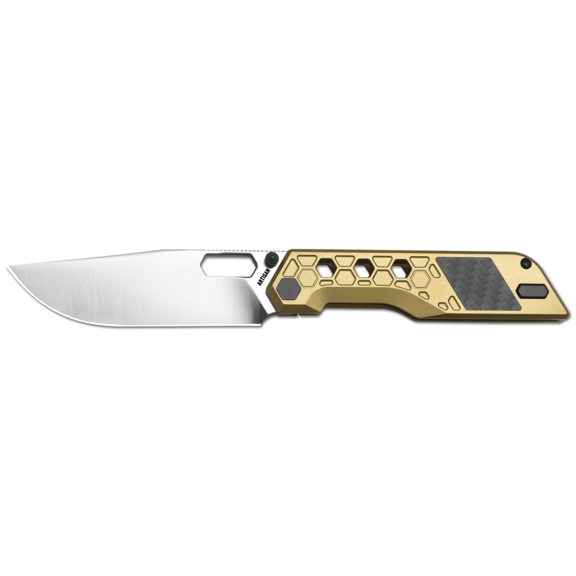 Artisan Cutlery Beest ATZ-1878G S35VN Blade Titanium Handle Folding Knives