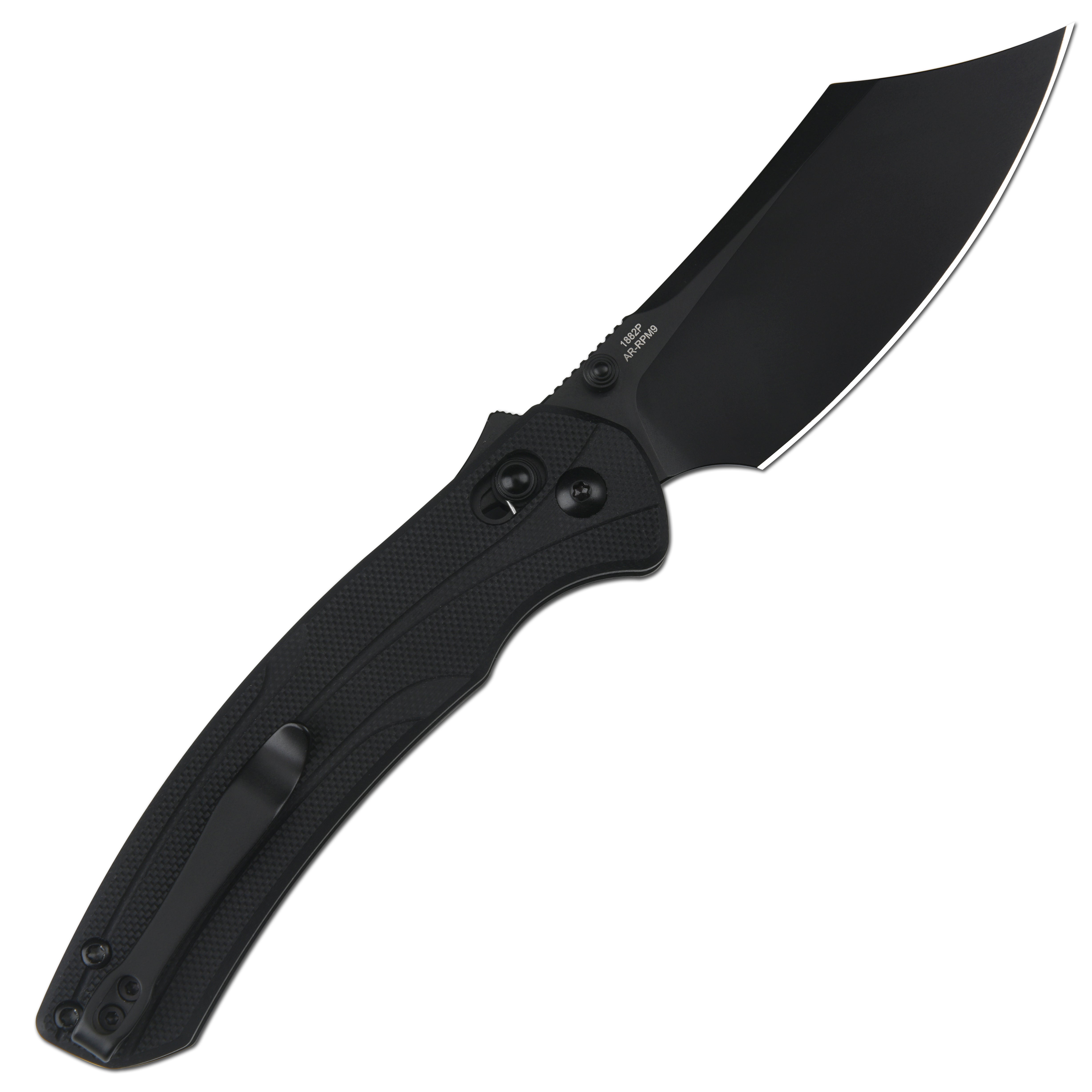 Artisan Cutlery Simoon ATZ-1882 AR-RPM9 Steel Blade G10 Handle Folding Knives - Black G10 Handle/Black PVD Finish (1882P-BBK)