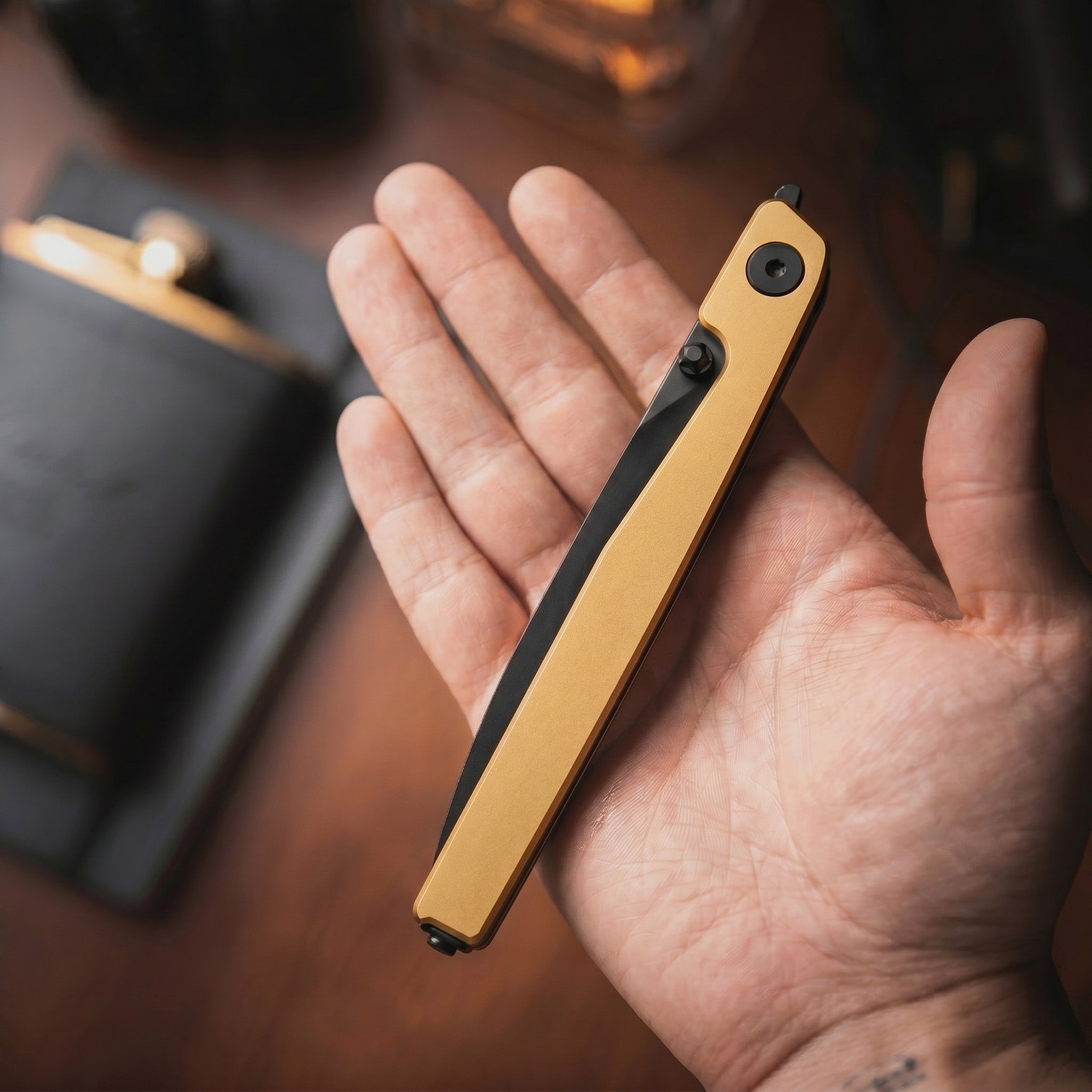 CJRB Lanky J1965G-GL S90V Folding Knife