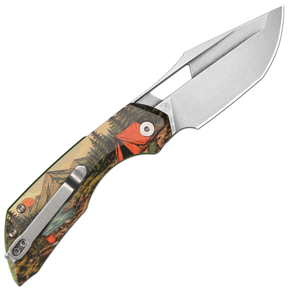 Artisan Cutlery Mousebird Thumb Hole Top Liner Lock EDC Knife 7075-T6 Aluminum Handle Titanium Clip(3'' N690 Stone Wash Blade ) 1889G-SAL (Exclusive)